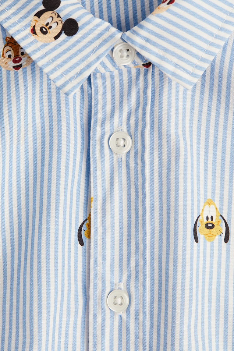 Camicia in cotone stampato Azzurro/Topolino BAMBINO H&M IT