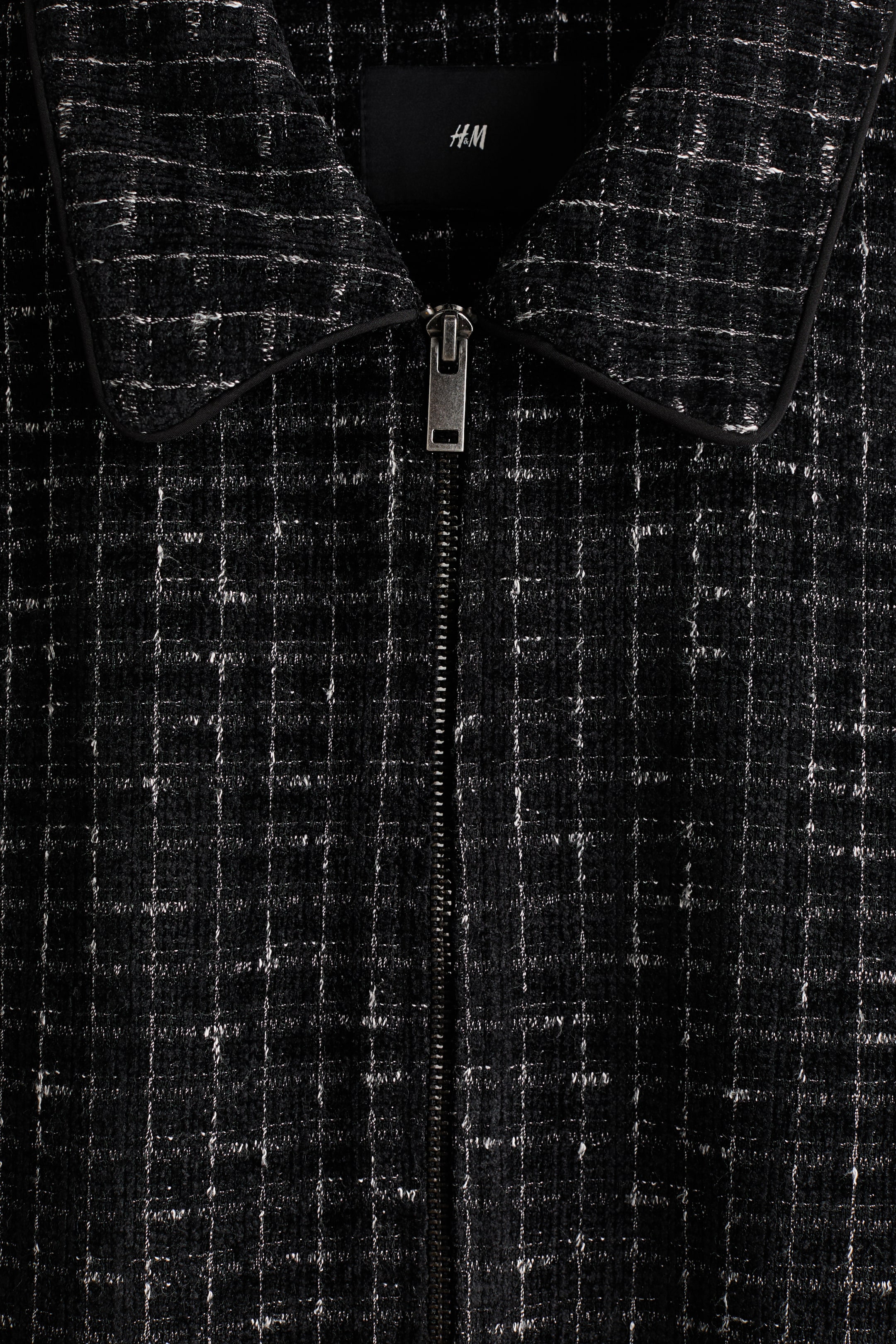 이미지 확대 보기: 해링턴 스타일 재킷 - 블랙 멜란지 - Men | H&M KR 7