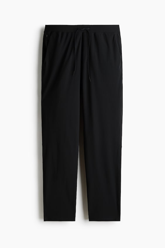 Мужские брюки H&M Move Sports Joggers with DryMove™, цвет: Чёрный