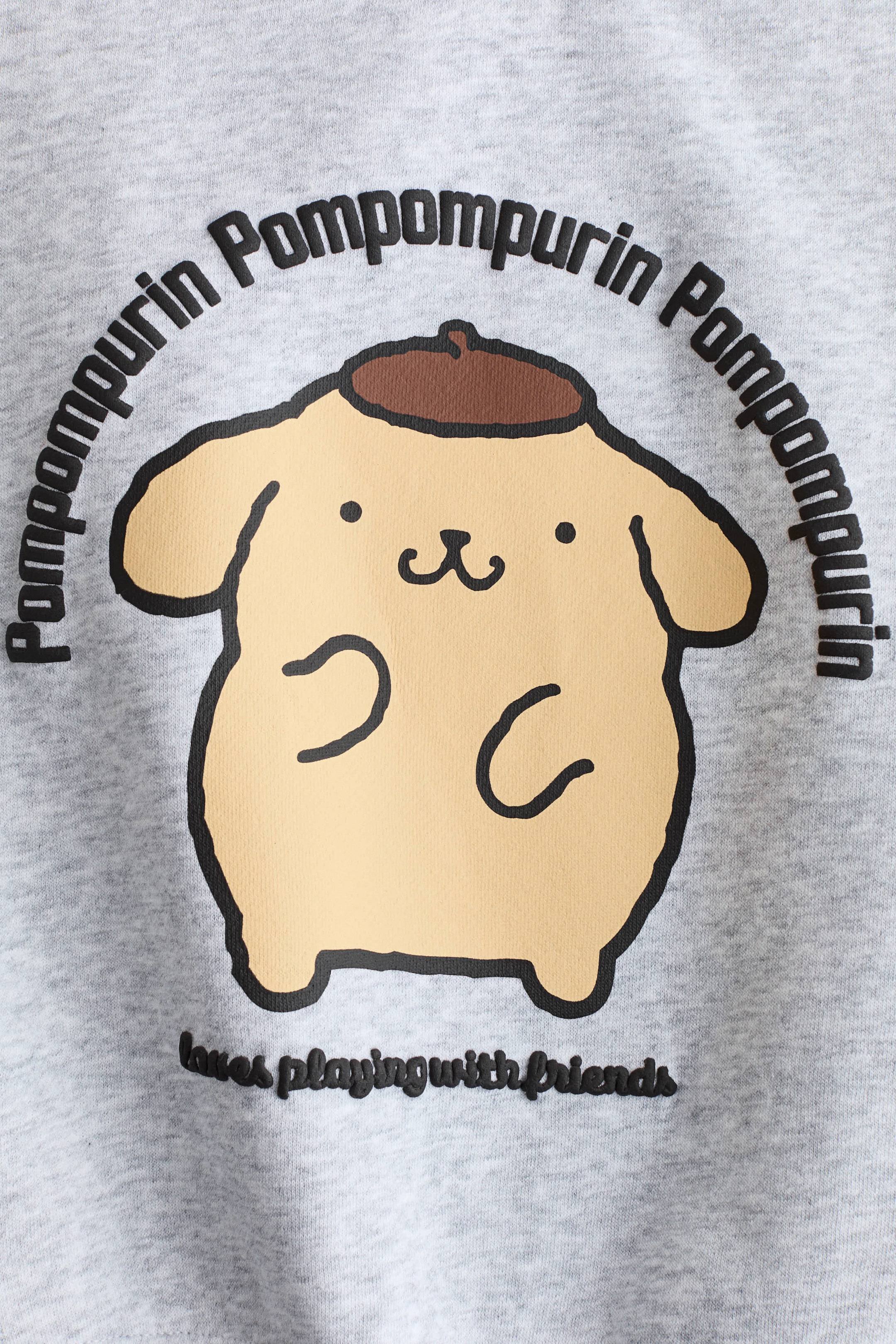 Ampliar la imagen: Sudadera con diseño - Gris jaspeado/Pompompurin - Kids | H&M MX 2