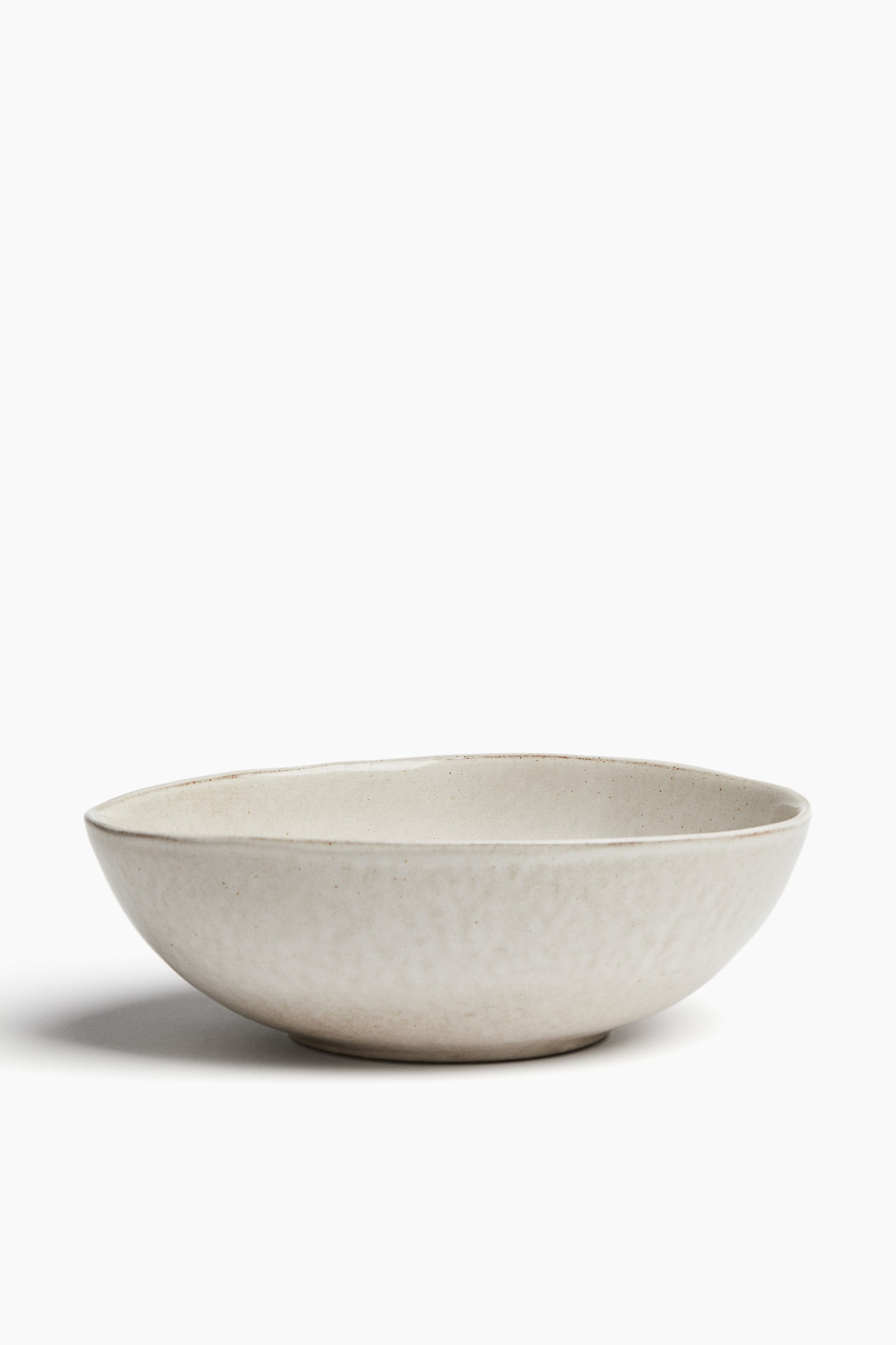 Large stoneware serving bowl - Beige/Anthracite grey