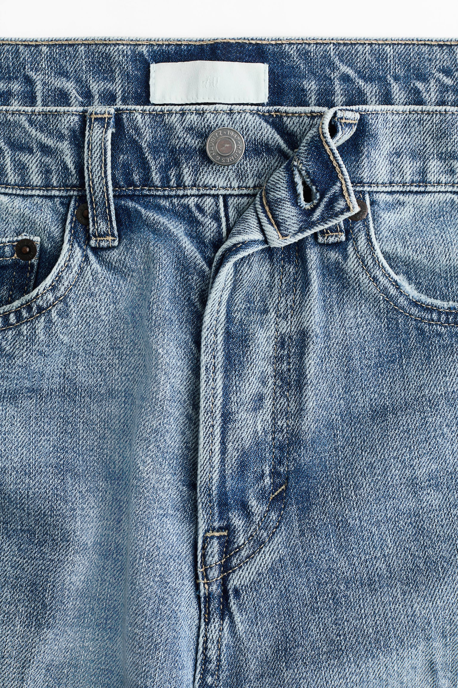 Barrel High Ankle Jeans - Helles Denimblau/Blasses Denimblau/Denimblau/Denimblau/Grau - 7