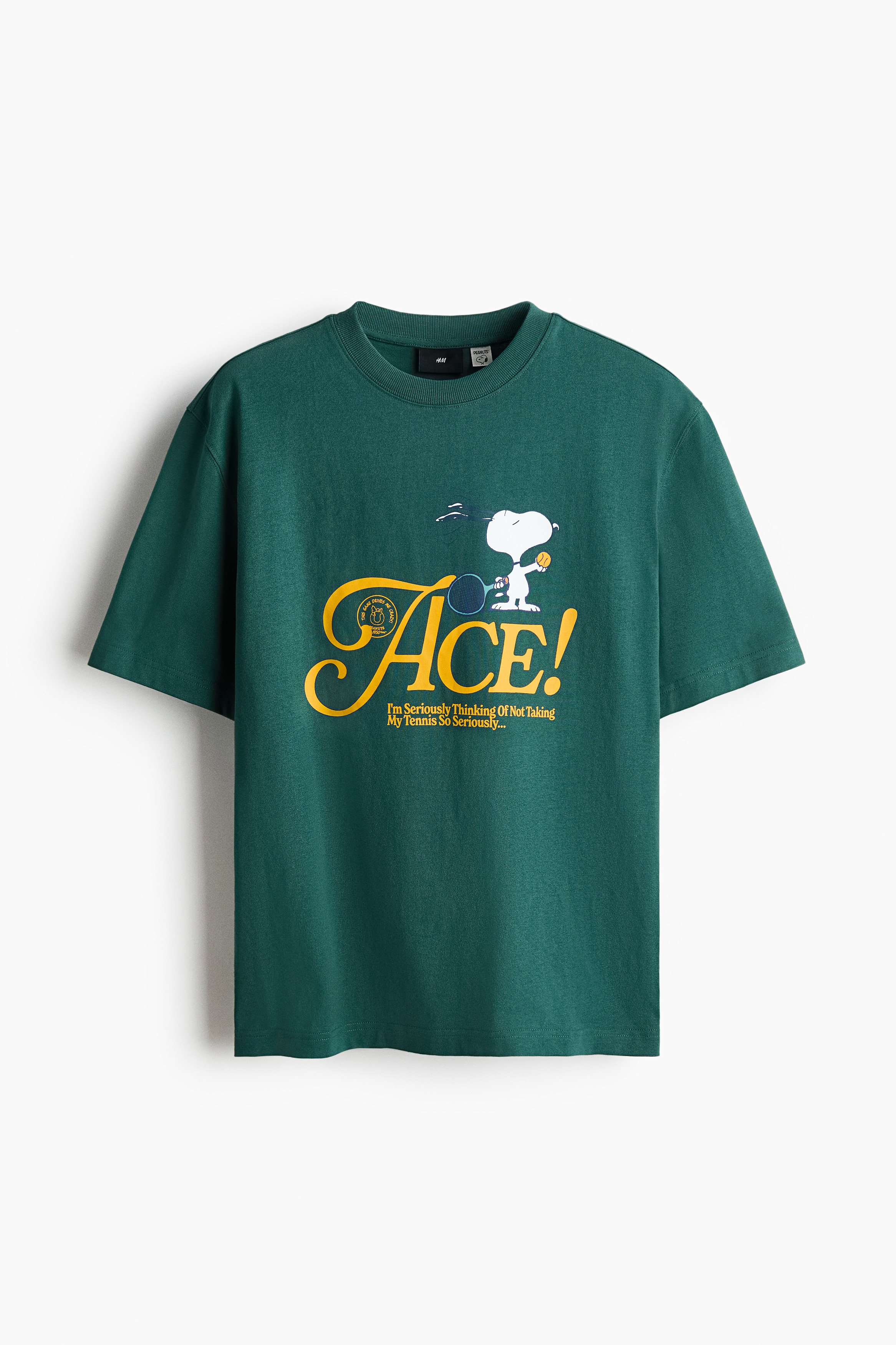 Loose Fit Printed T-shirt - Dark green/Snoopy/Ivory/Snoopy/Navy blue/Snoopy
