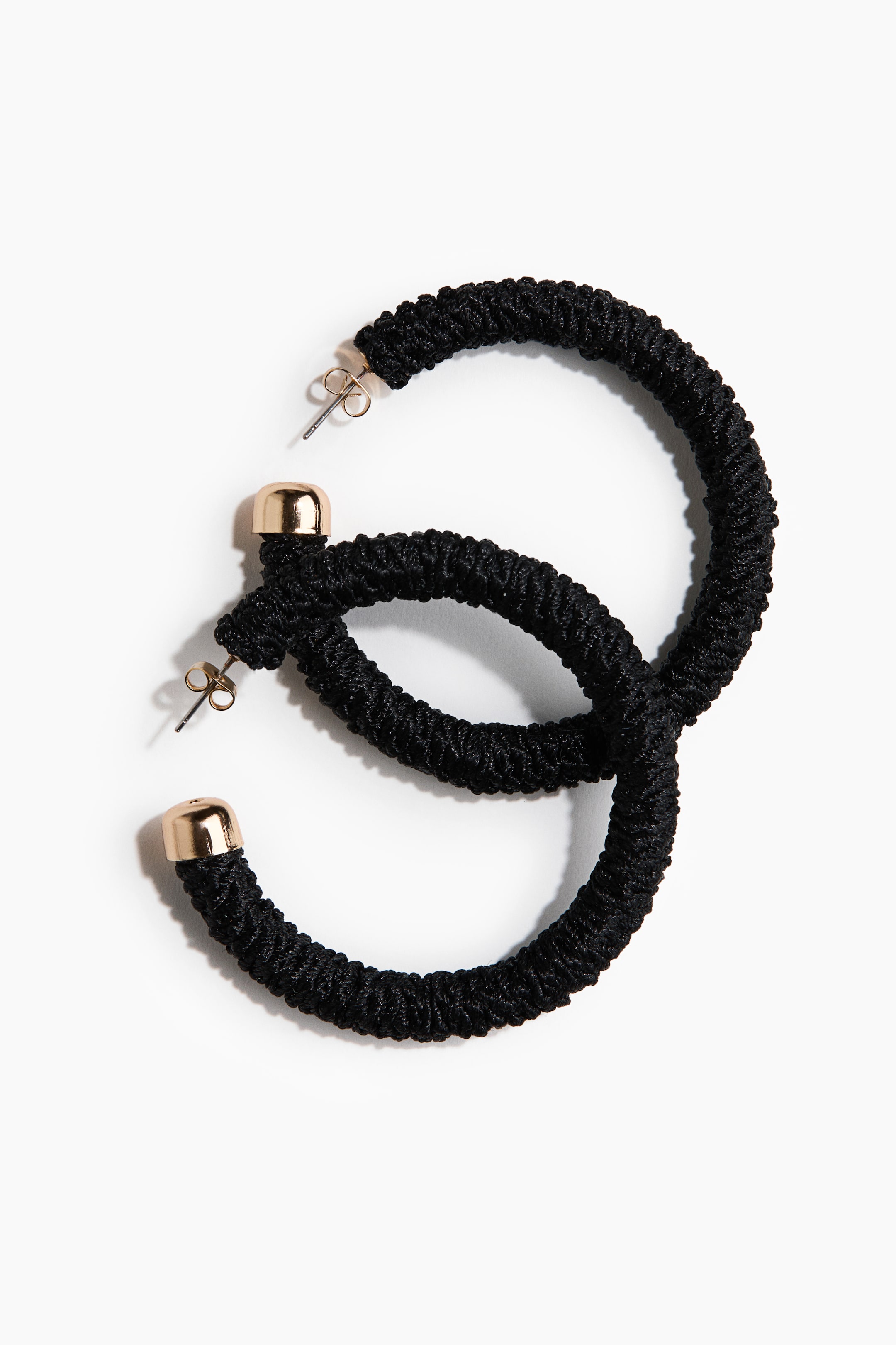 Fabric-Covered Hoop Earrings