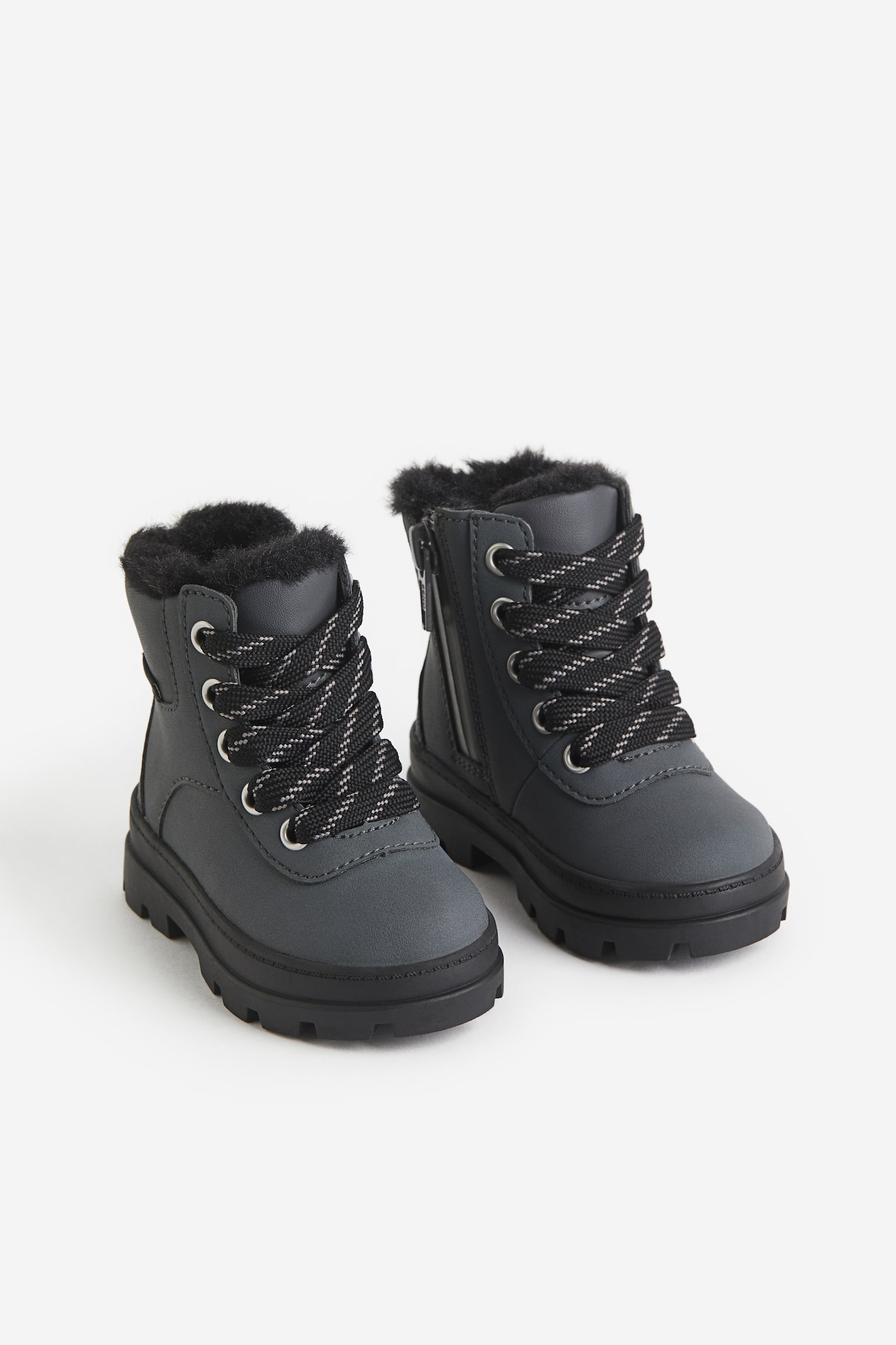 Waterproof lace-up boots - Dark grey/Mole - 1