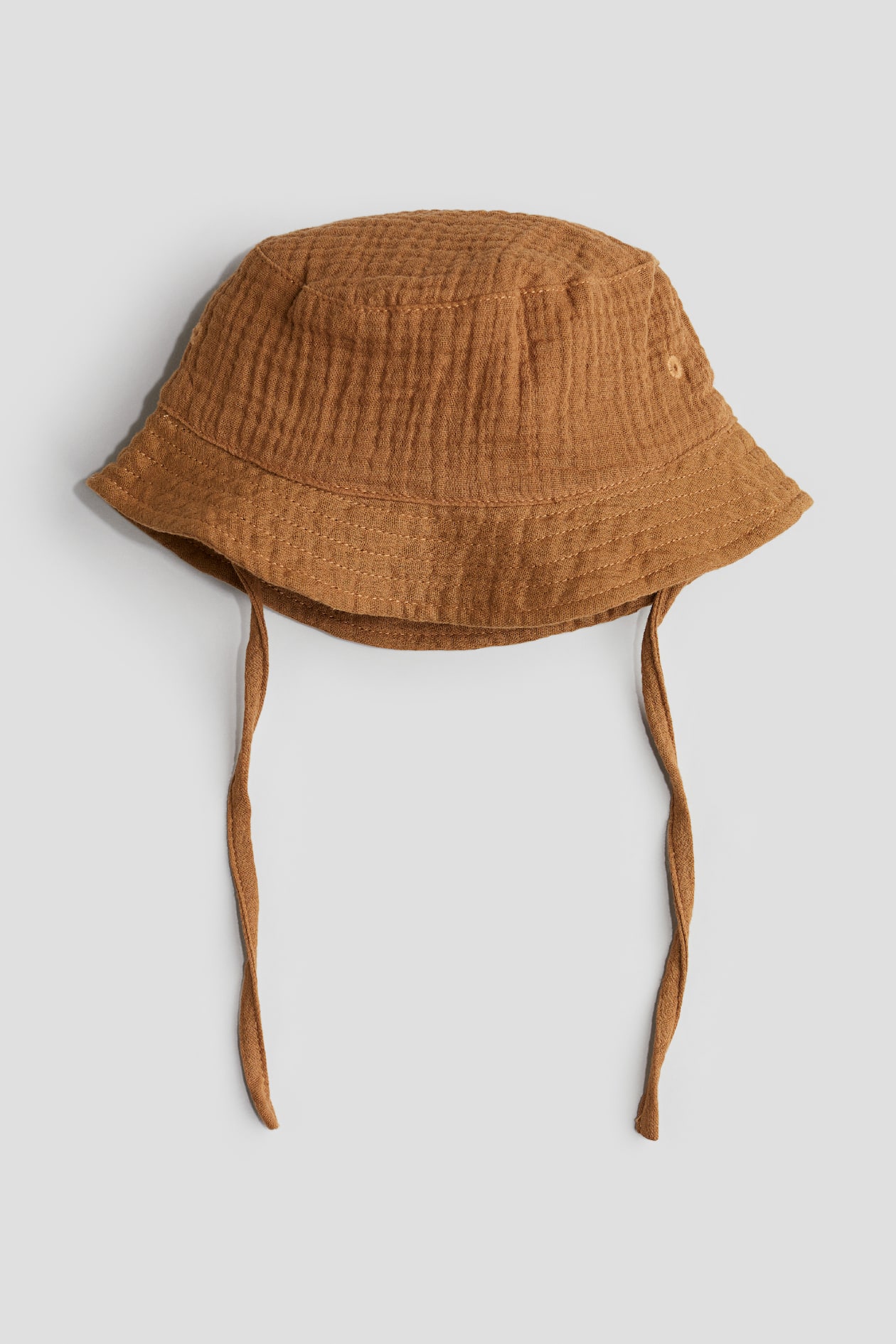 Tan Bucket Hat with brown Ribbon Accent…20%linen 80%cotton BNKY Bucket Sun Hat | Brown Cord | Cotton/Poly/Spandex  main image 2