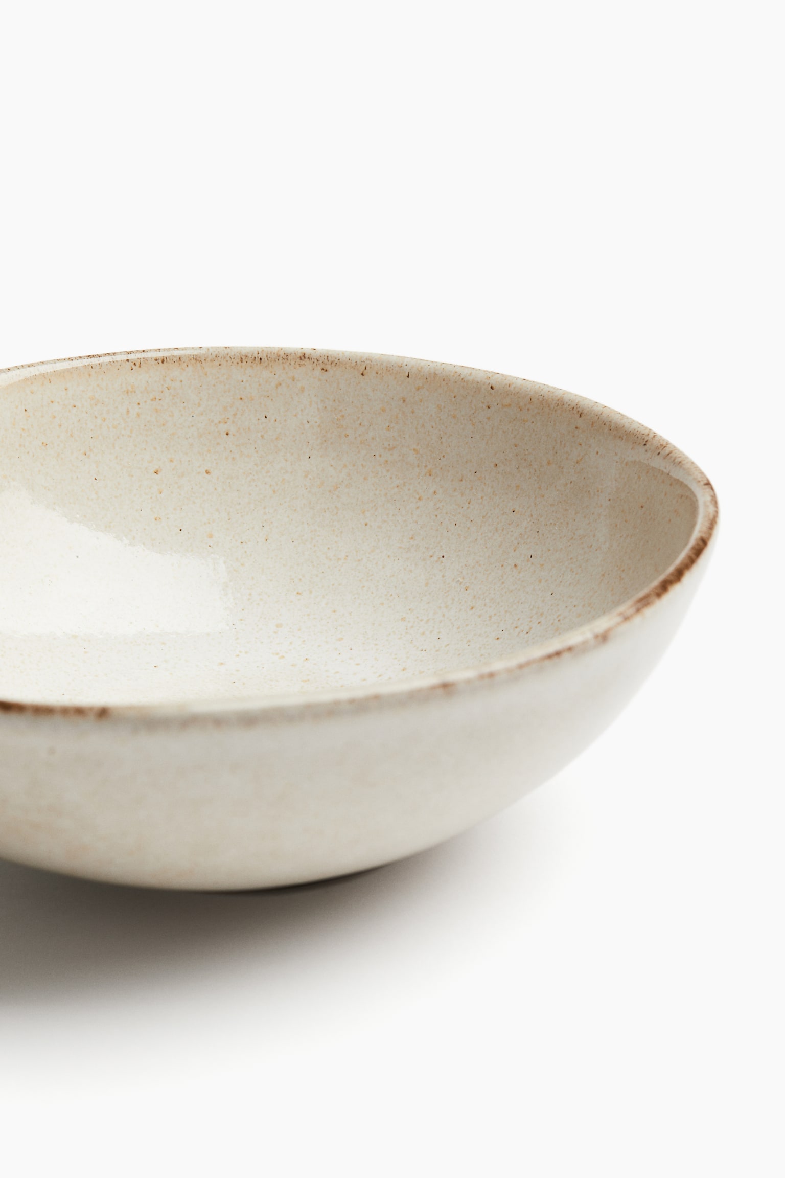 Stoneware bowl - Beige/Anthracite grey/Natural white/Shiny - 4