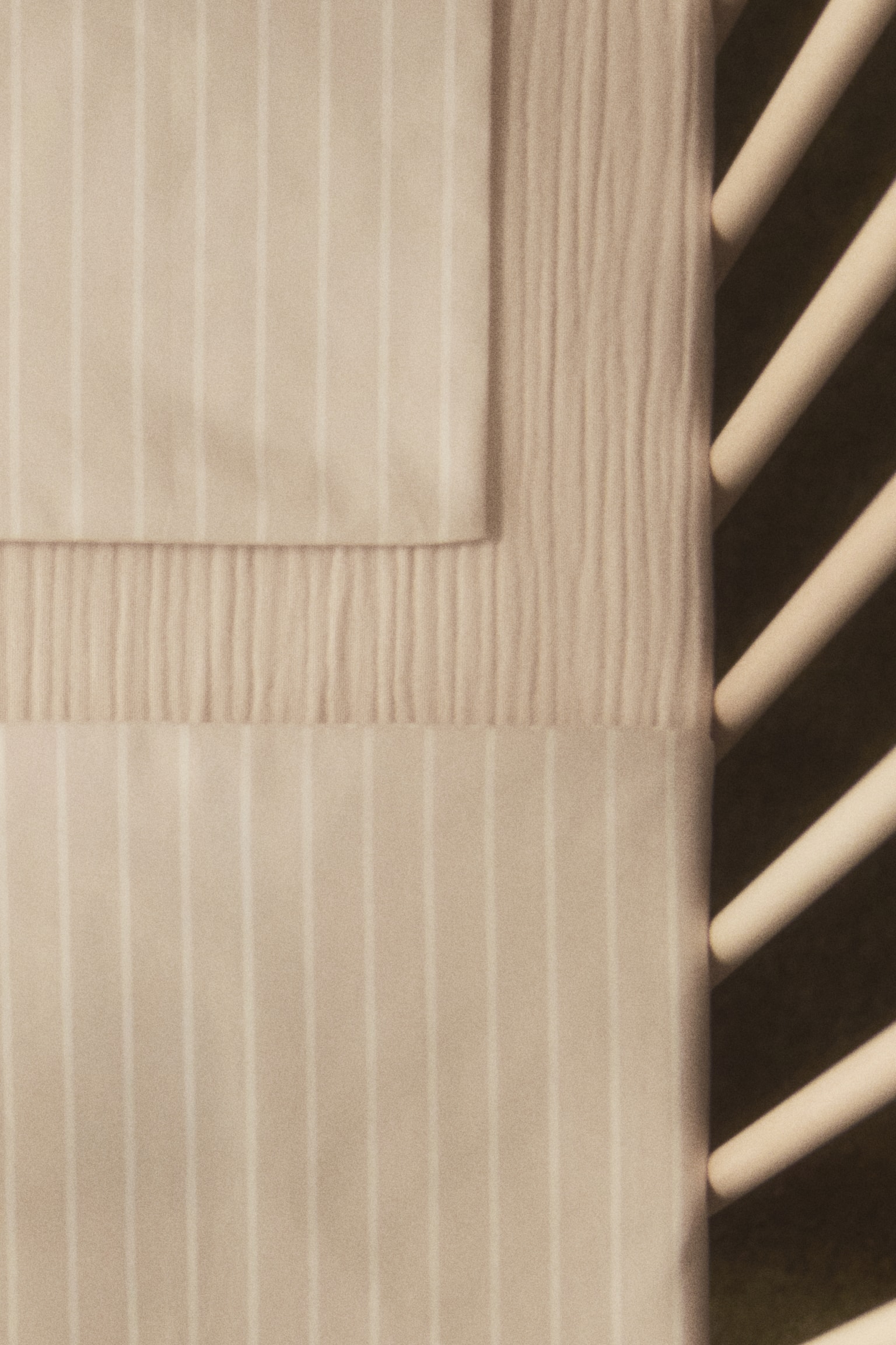 Set copripiumino per culla in percalle - Light beige/Striped/Rosa chiaro/righe - 2