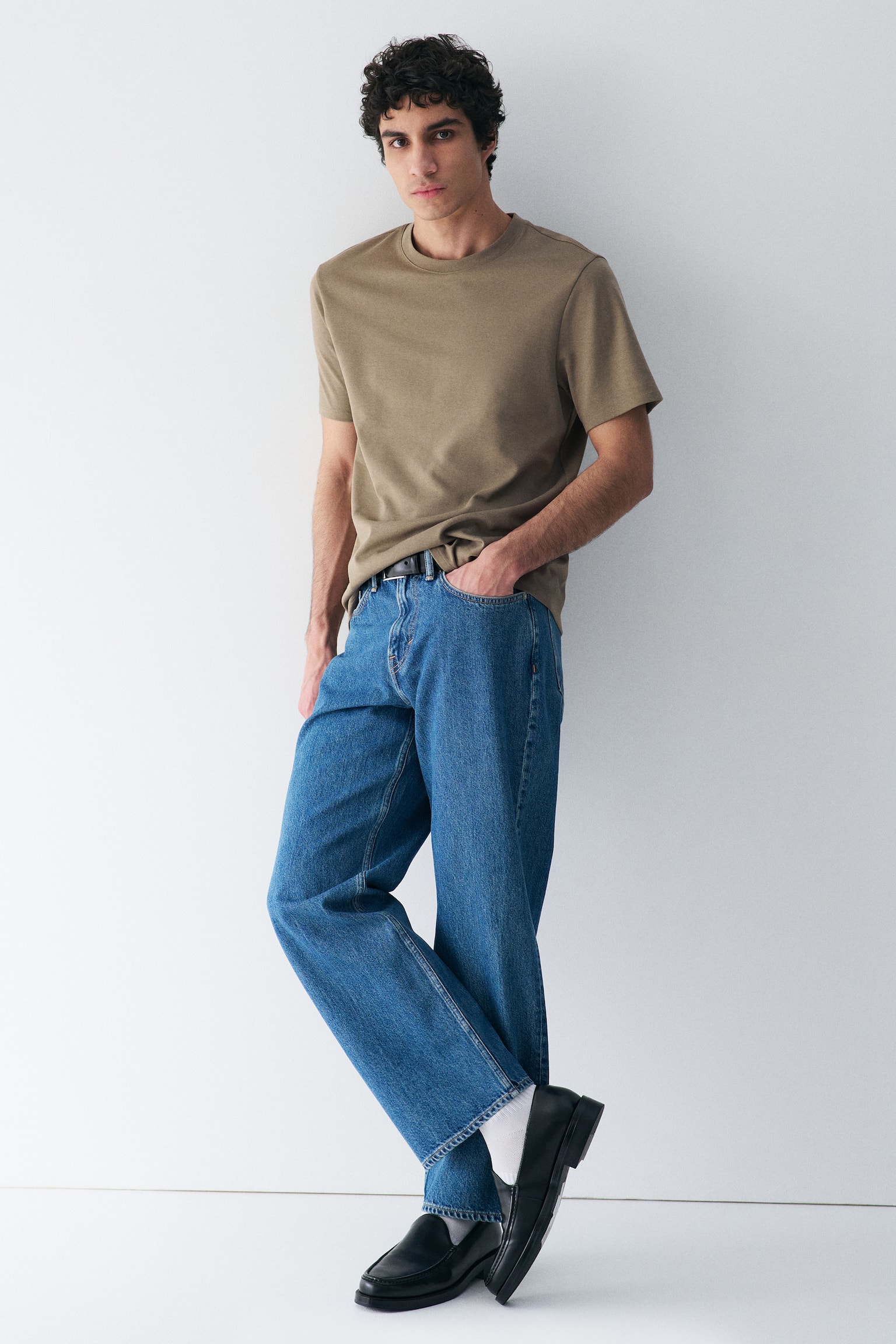 Cooling Regular Fit T-Shirt-Dark beige - 6