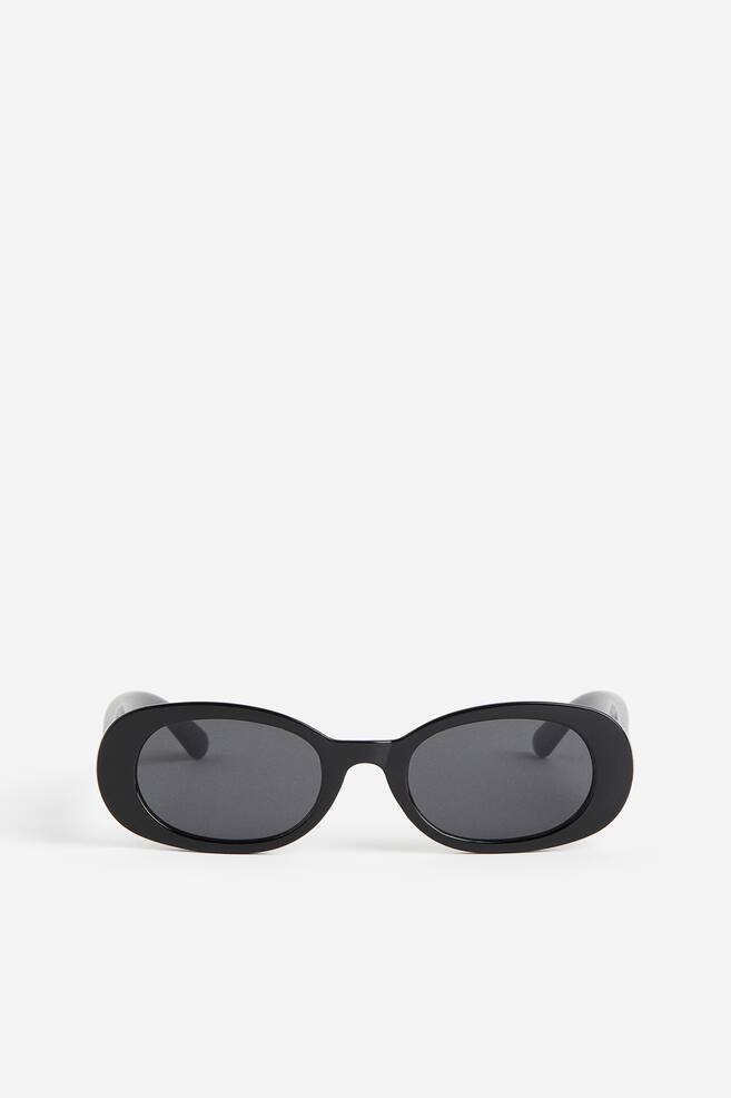 Oval sunglasses - Black/Bright blue - 3
