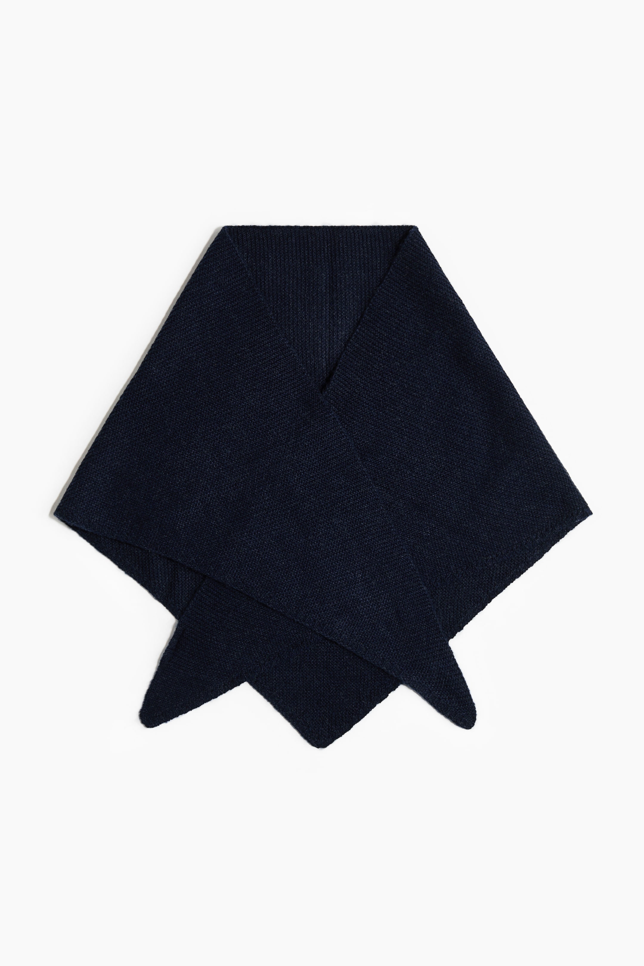 Ver imagen más grande: Garter-stitched triangle scarf - Azul oscuro - MUJER | H&M ES 1