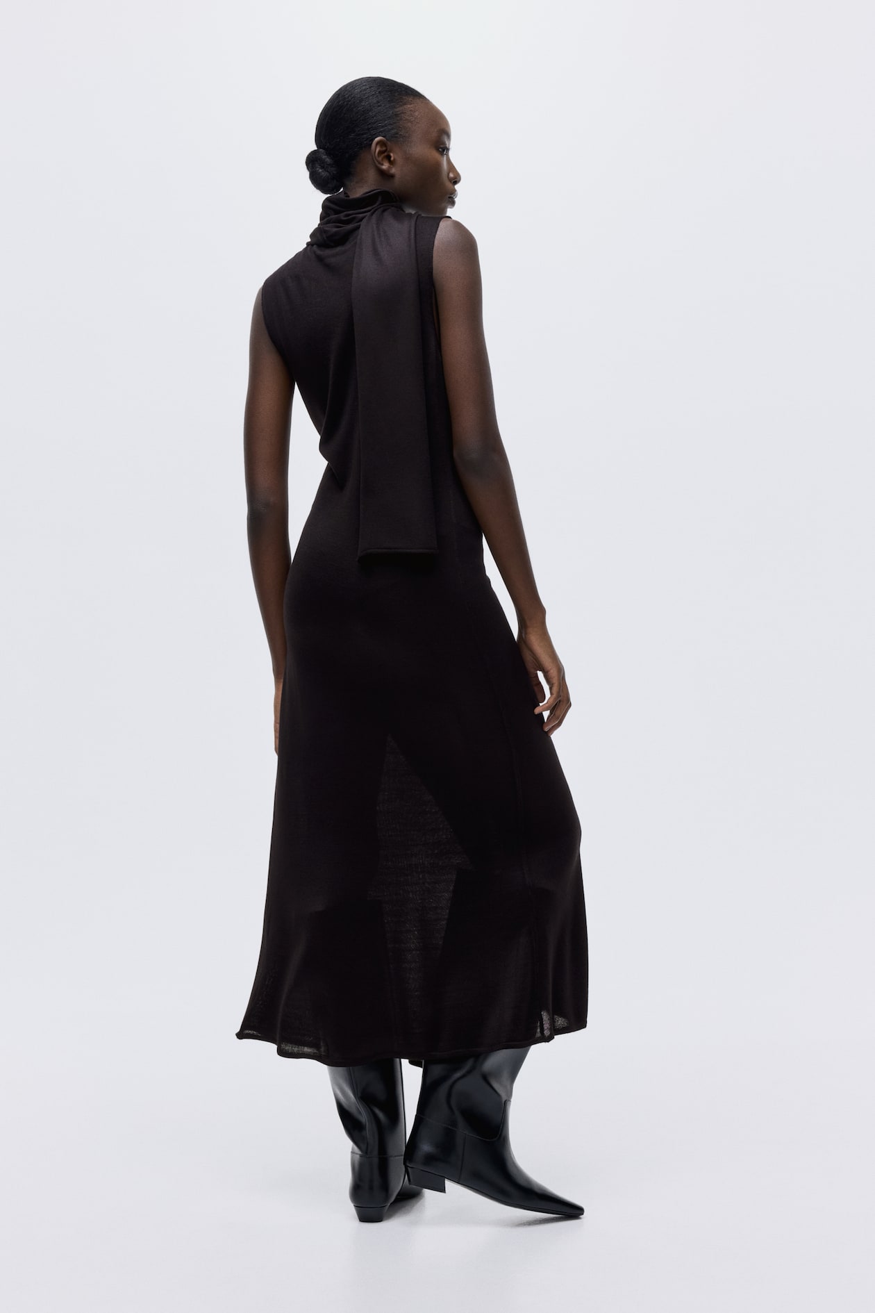 Scarf-Collar Dress - image 3