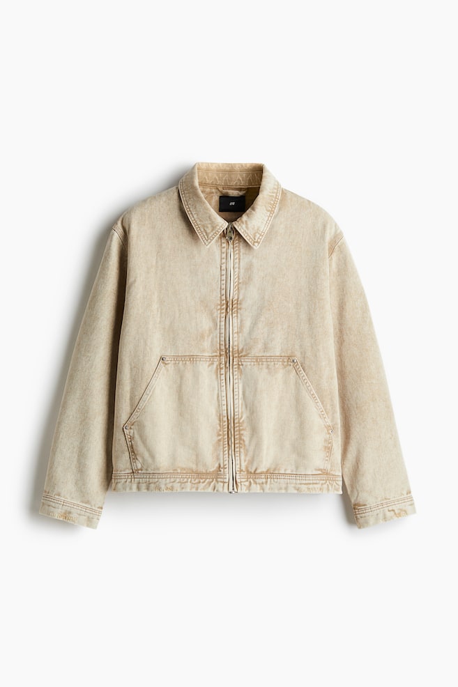Chaqueta cargo Loose Fit - Beige/Negro denim - 1