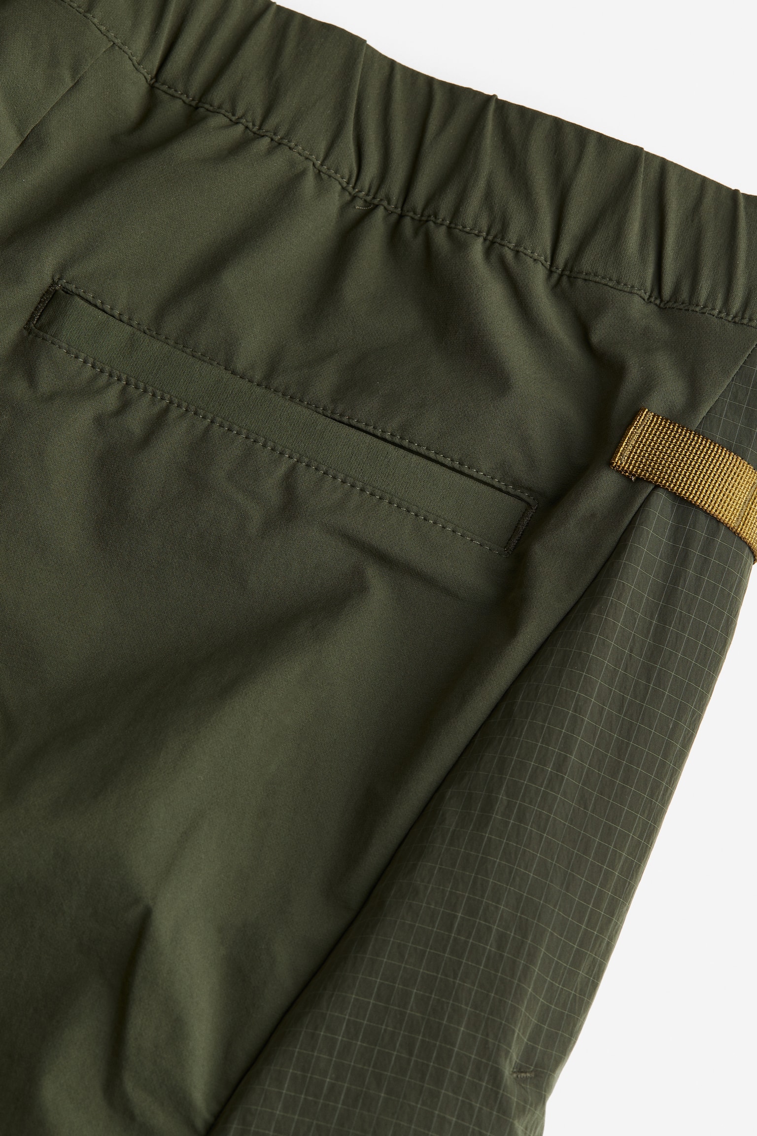 Loose Fit Outdoor Parachute Pants - Dark khaki green/Black - 4