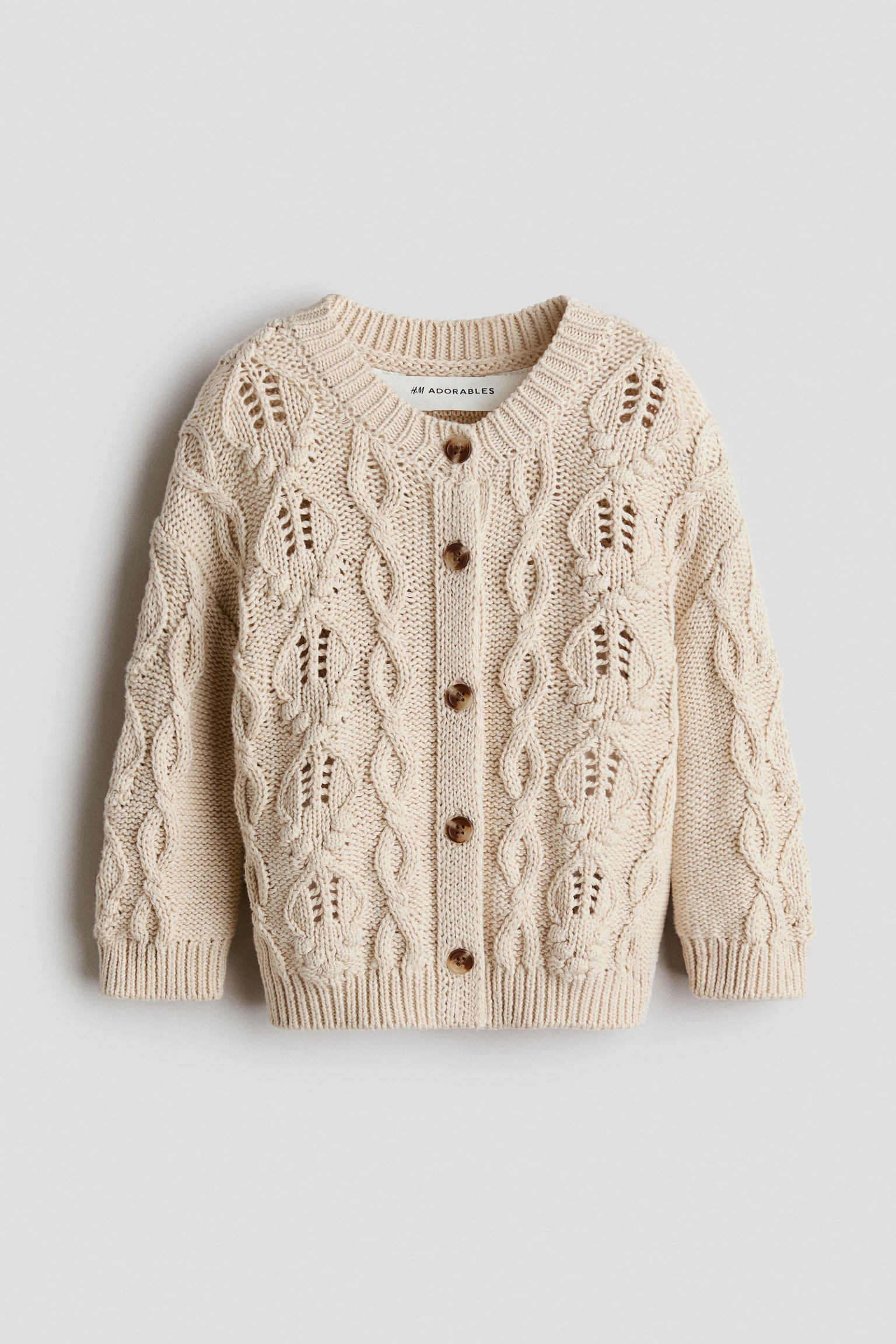 Baumwollcardigan - Hellbeige