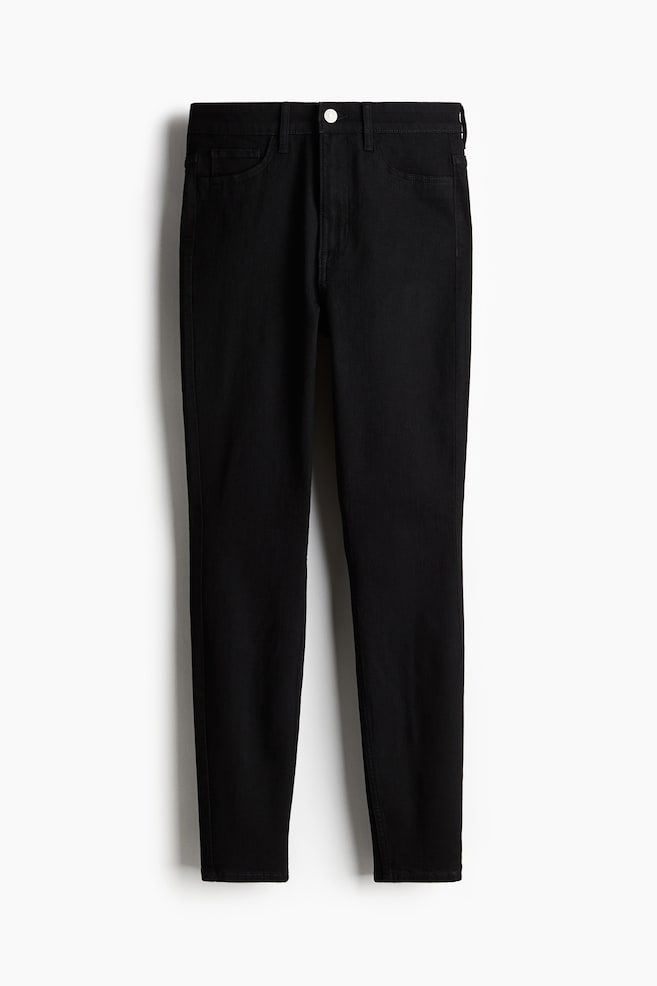 Ultra High Ankle Jeggings - Black/Light denim blue - 1