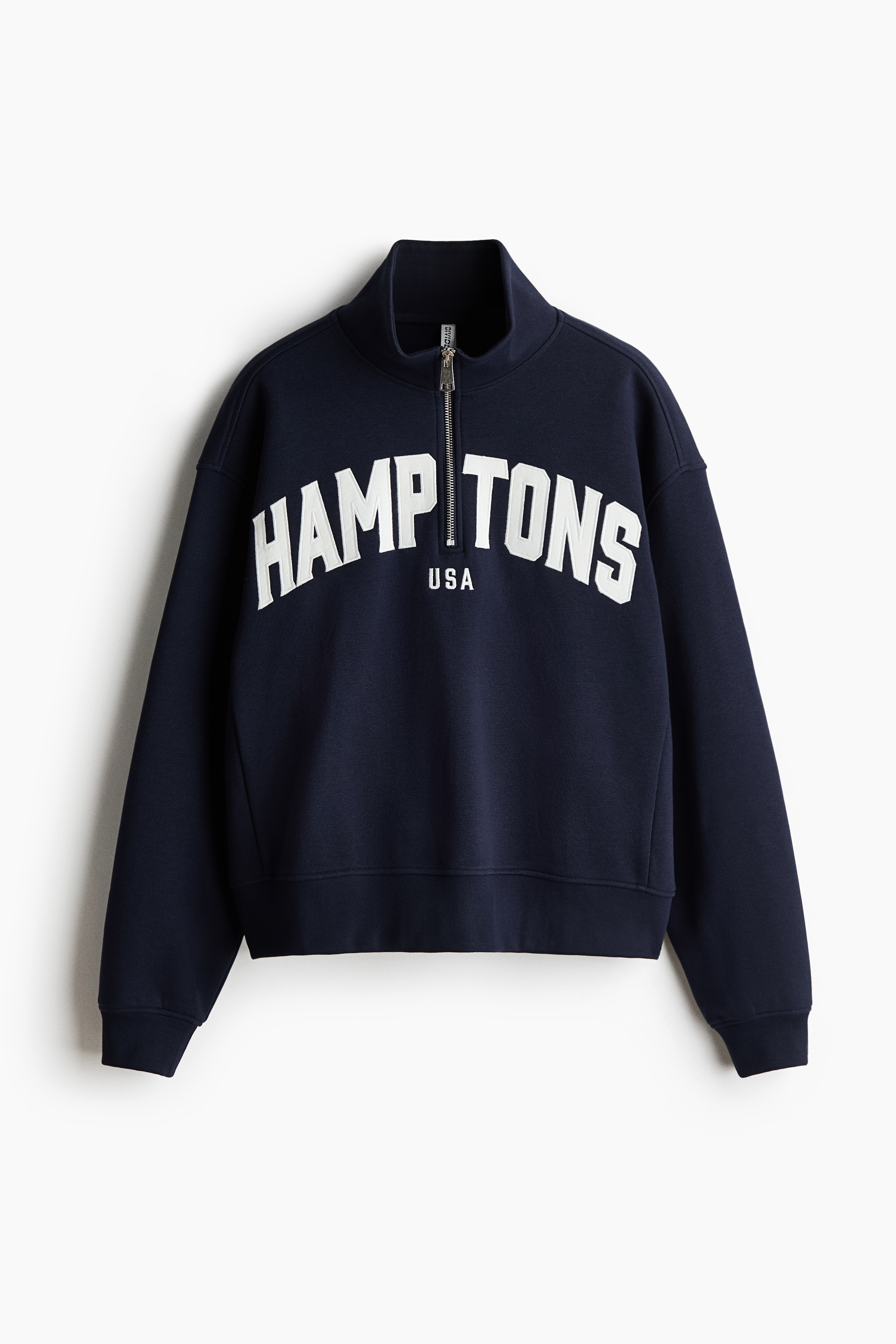 Half-Zip Sweatshirt with Motif - Navy blue/Hamptons/Dark green/Belle Âme