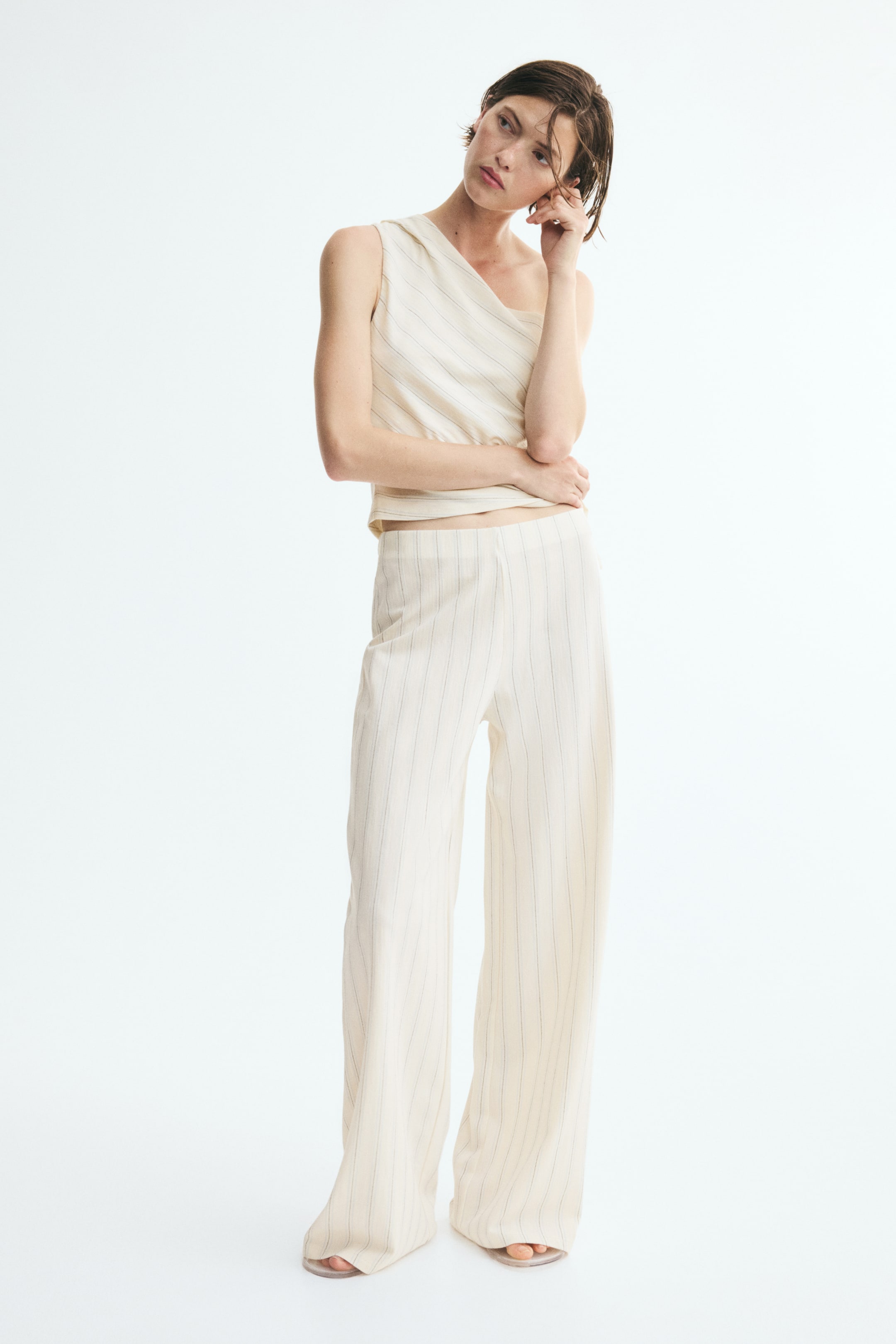 Cotton-Blend Pull-On Pants