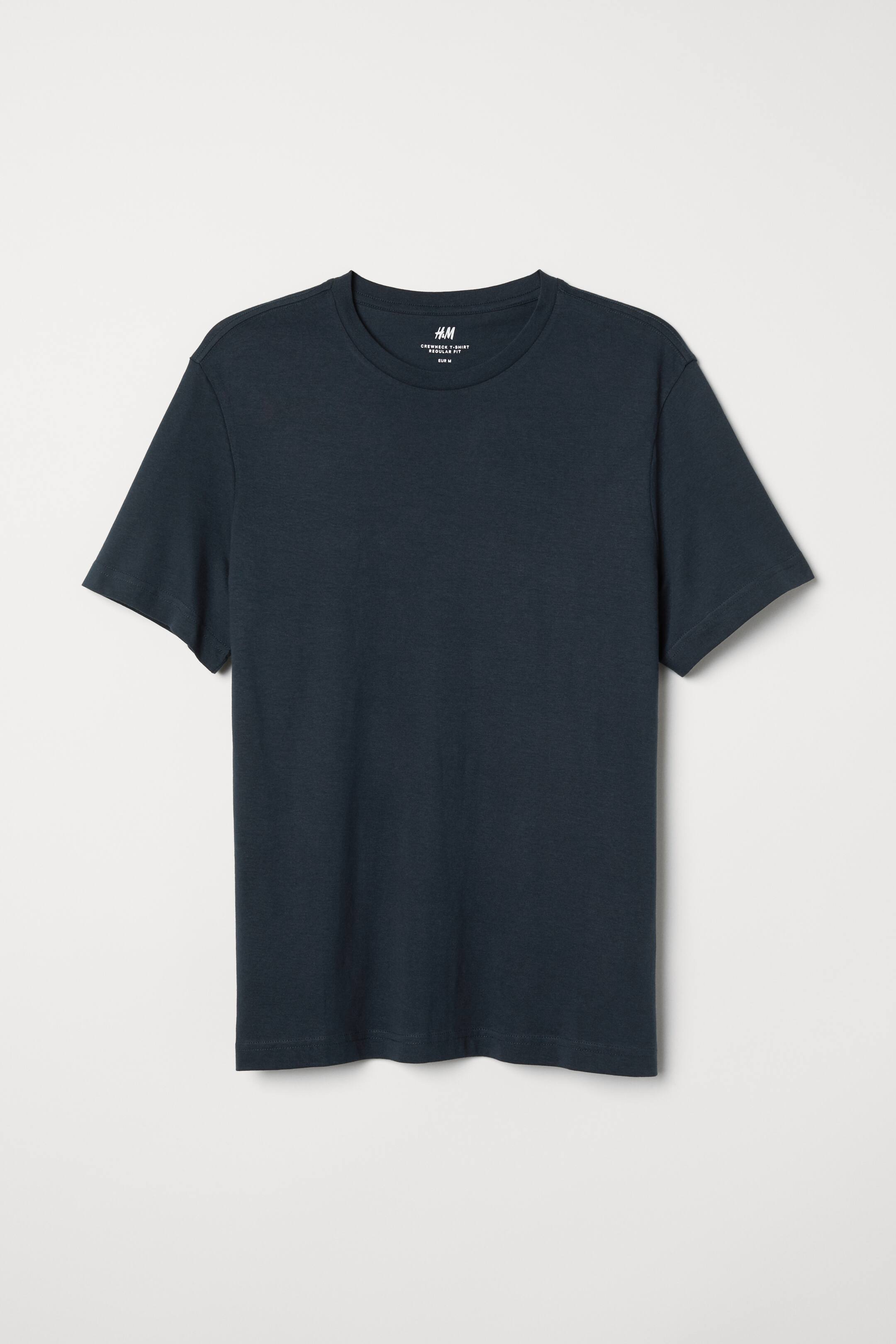 View larger image: Round-neck T-shirt Regular Fit - Dark blue - Men | H&M 1