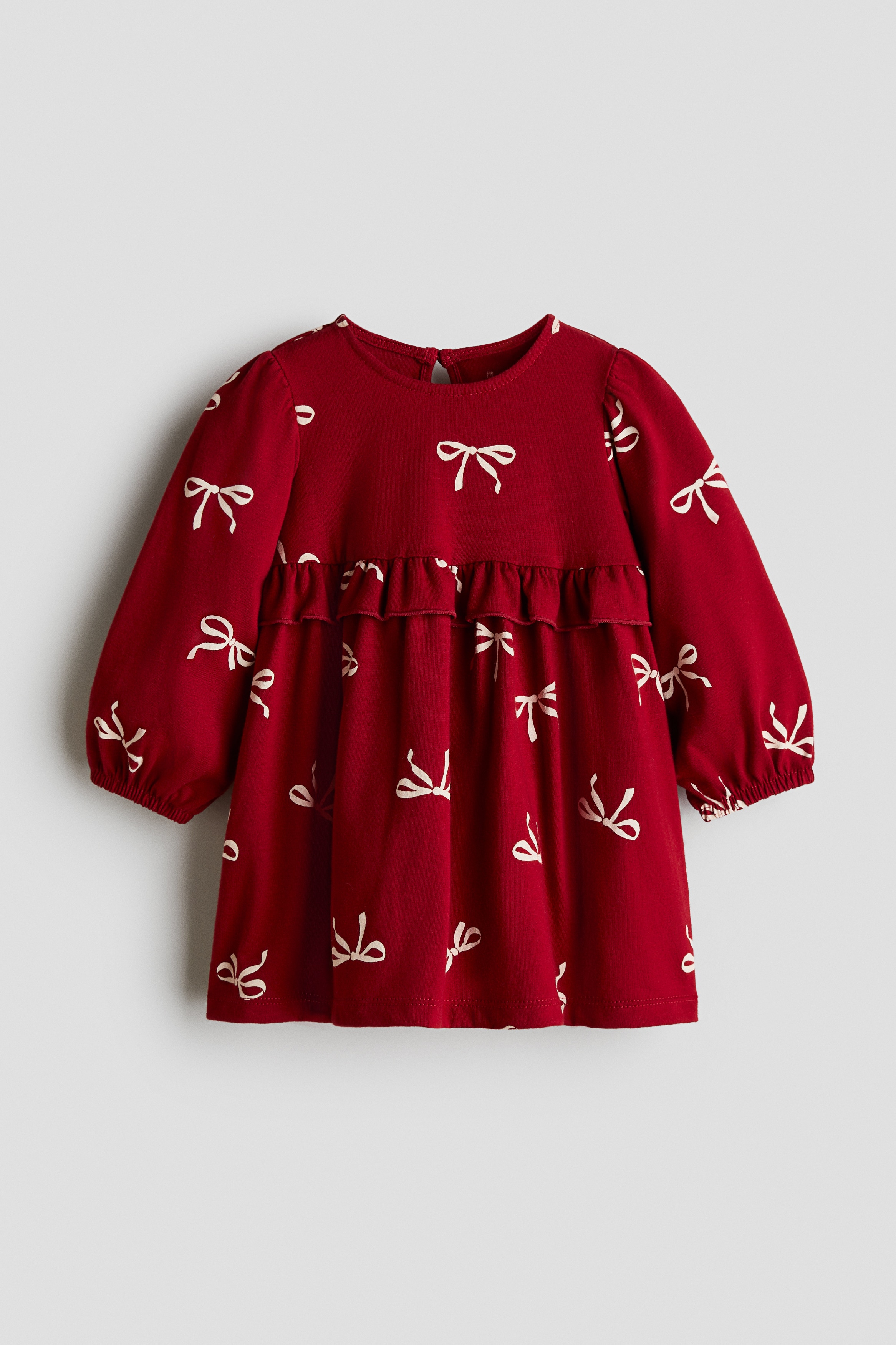 Bébé - Robe en coton imprimé Beige clair/Noël - Size: 92 (1½-2Y)  - H&M