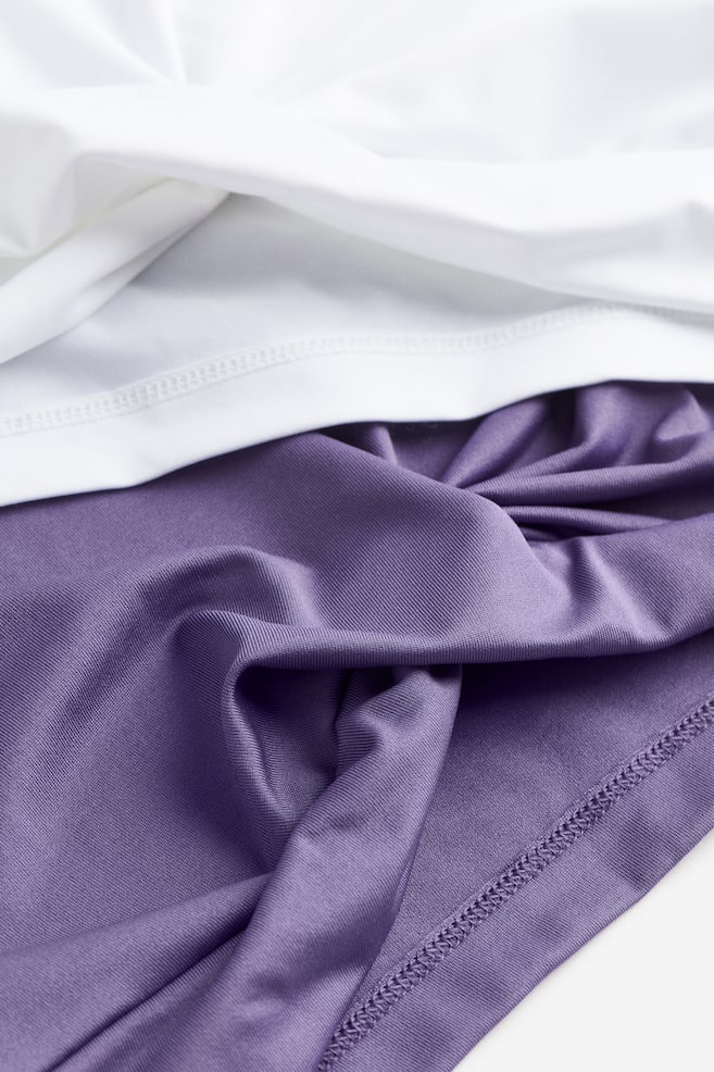 2-pack DryMove™ sports tops - White/Purple - 3