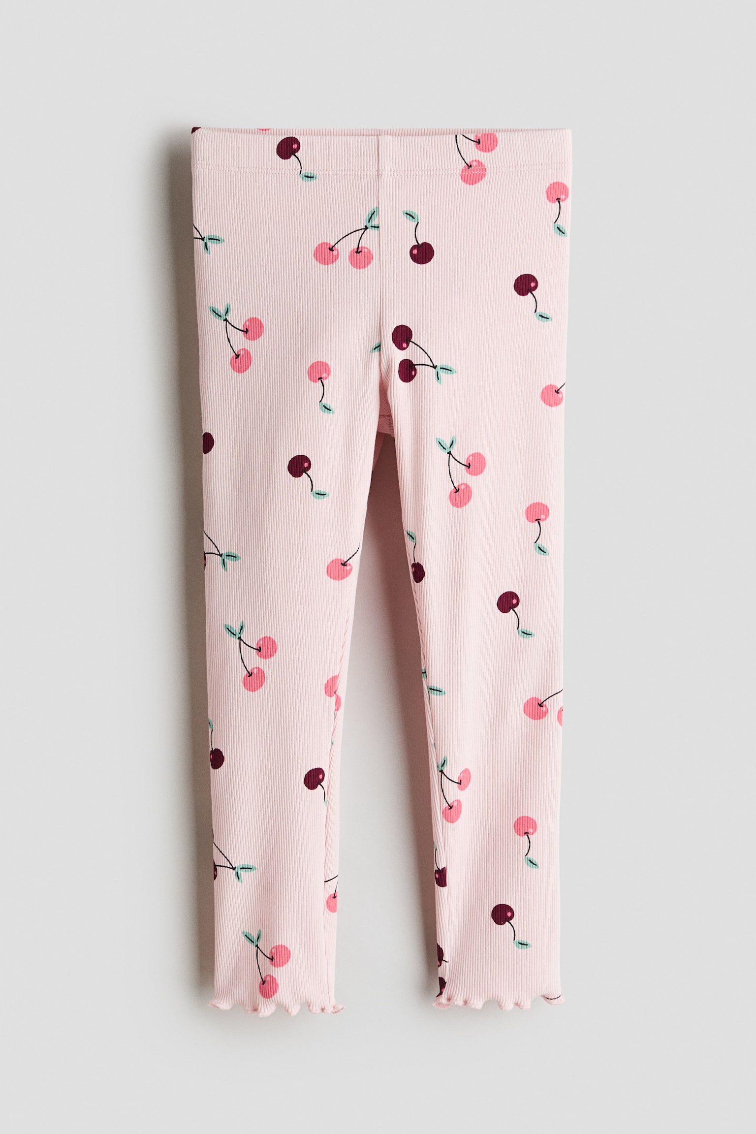 Quần legging cotton gân nổi - Màu hồng nhạt/Quả anh đào/Màu tím lợt/Kẻ/Màu trắng/Quả anh đào