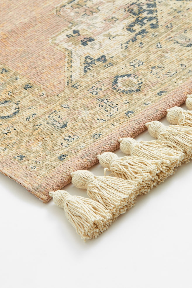 Fringed patterned rug - Powder pink/Patterned/Beige/Patterned - 2