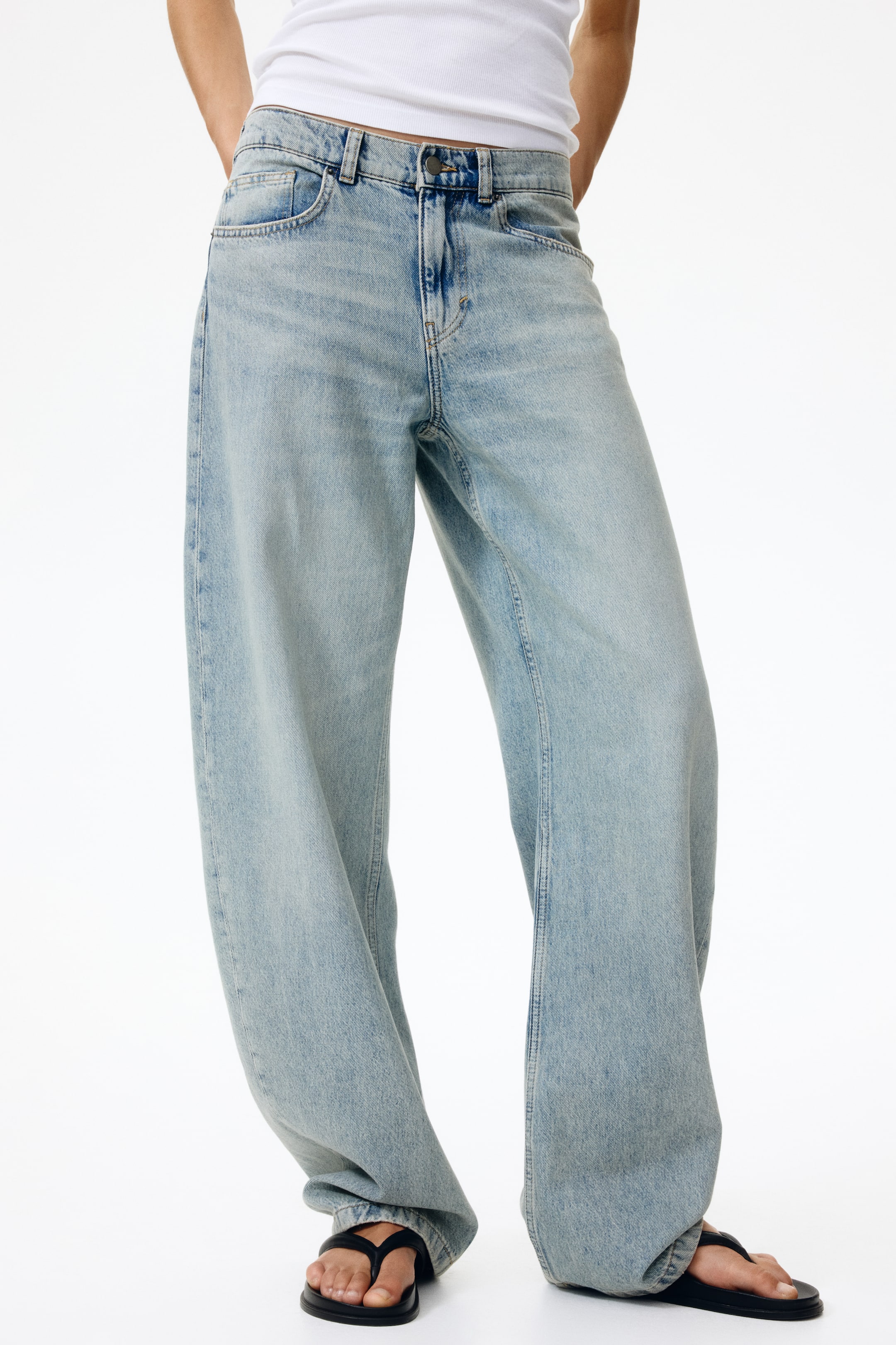 Женские джинсы H&M Barrel Regular Waist Jeans — фото 6
