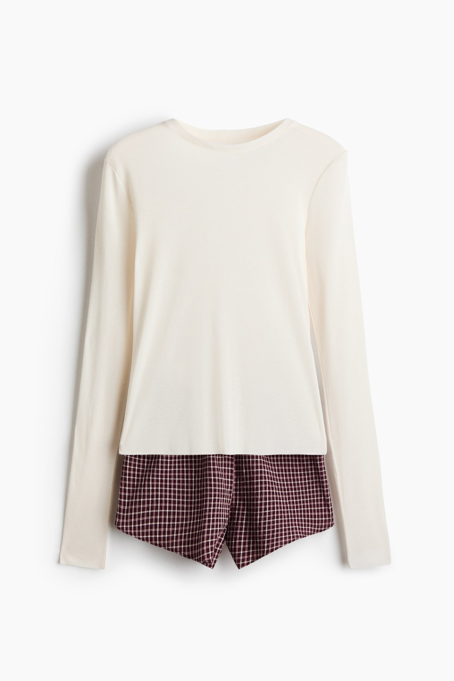 Pijama Takımı - Krem/Kareli/Lacivert/Kareli