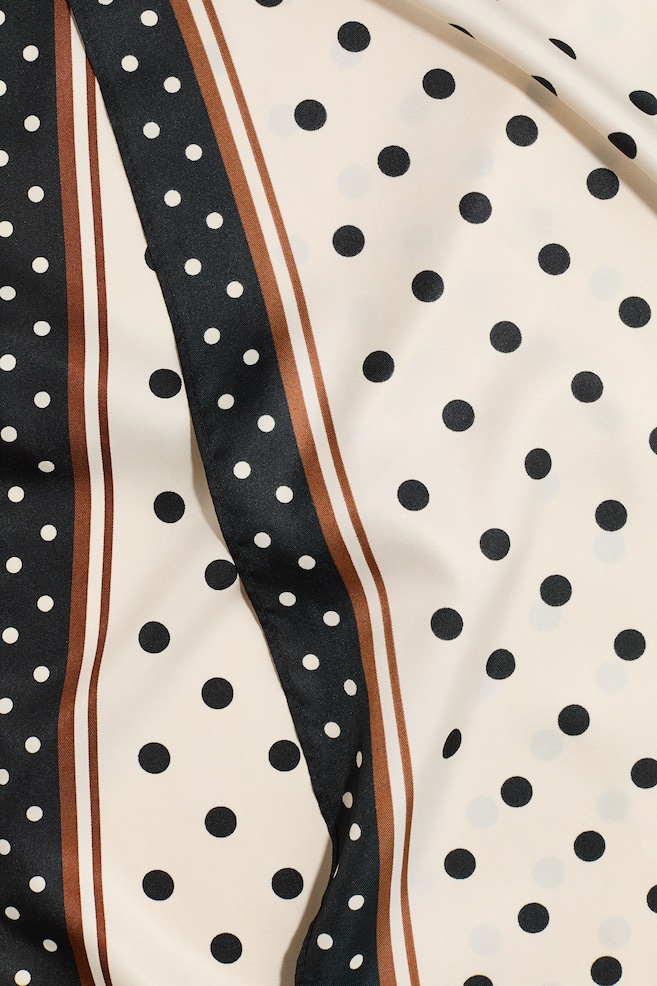 Printed Scarf - Cream/polka dot/Cream/patterned/Navy blue/patterned/Navy blue/brown patterned - 3