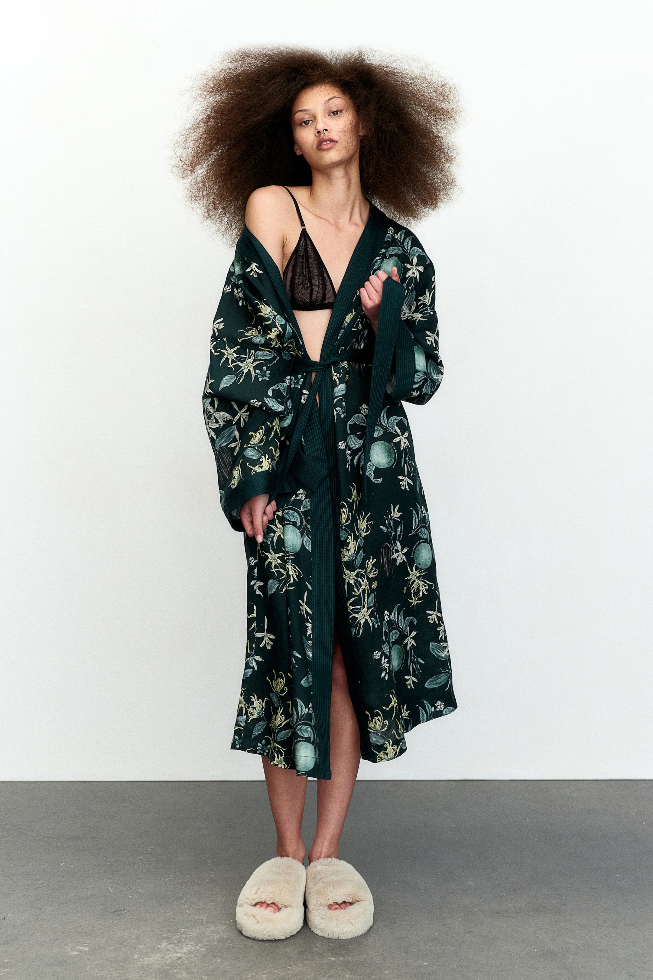 Botanical Print Bathrobe