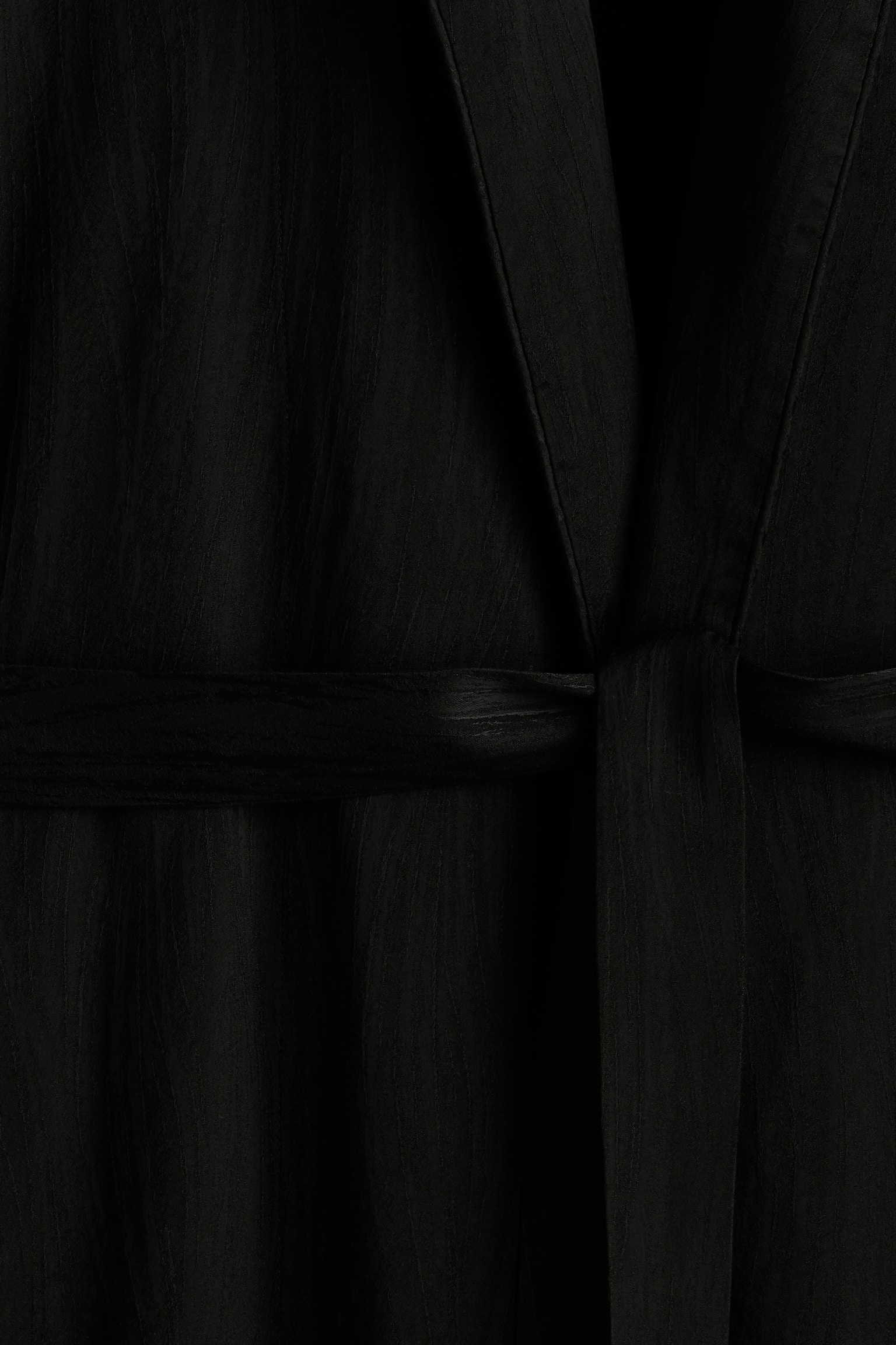 Robe de chambre tissée jacquard - Noir - 3