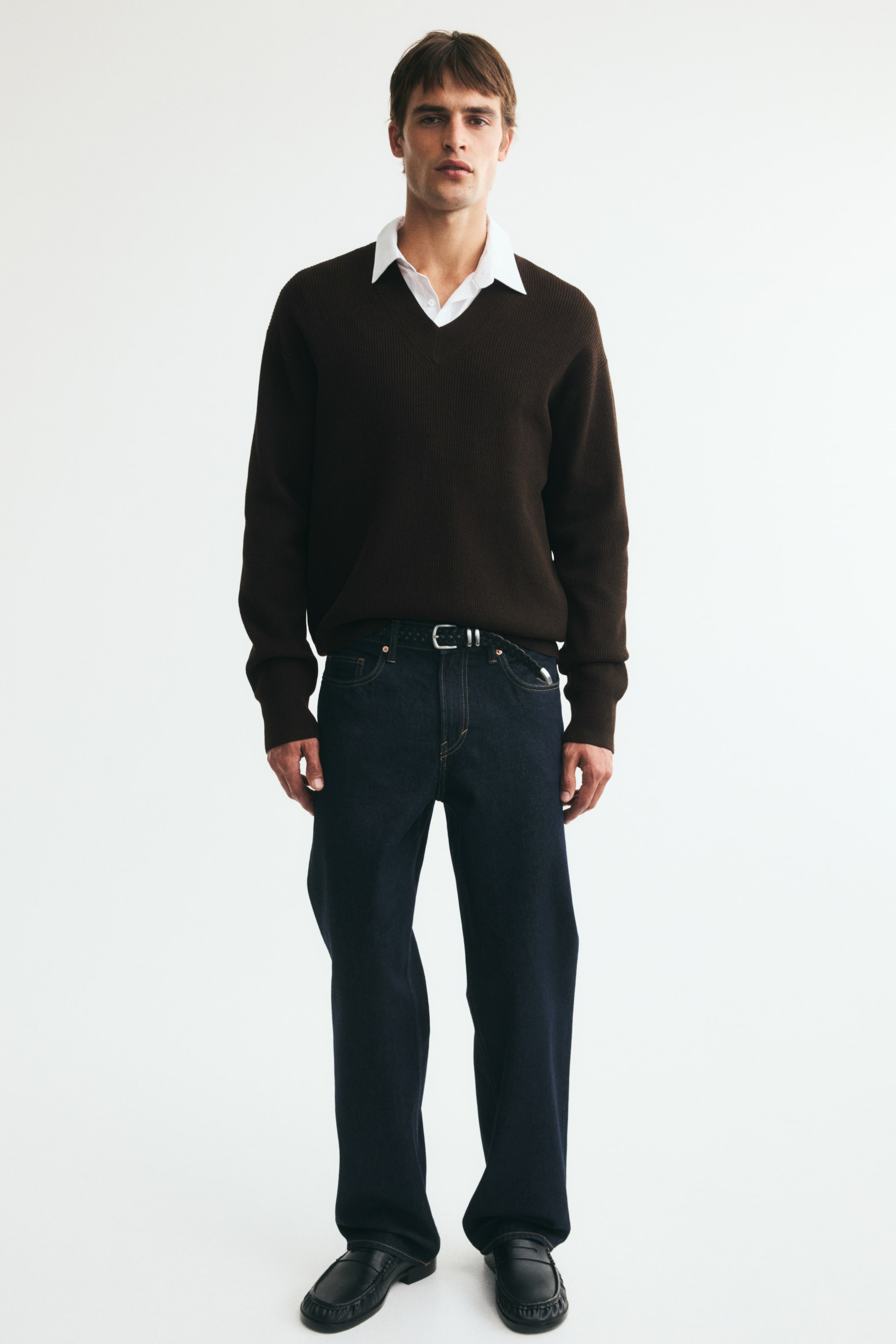 Relaxed-Fit Rib-Knit Sweater