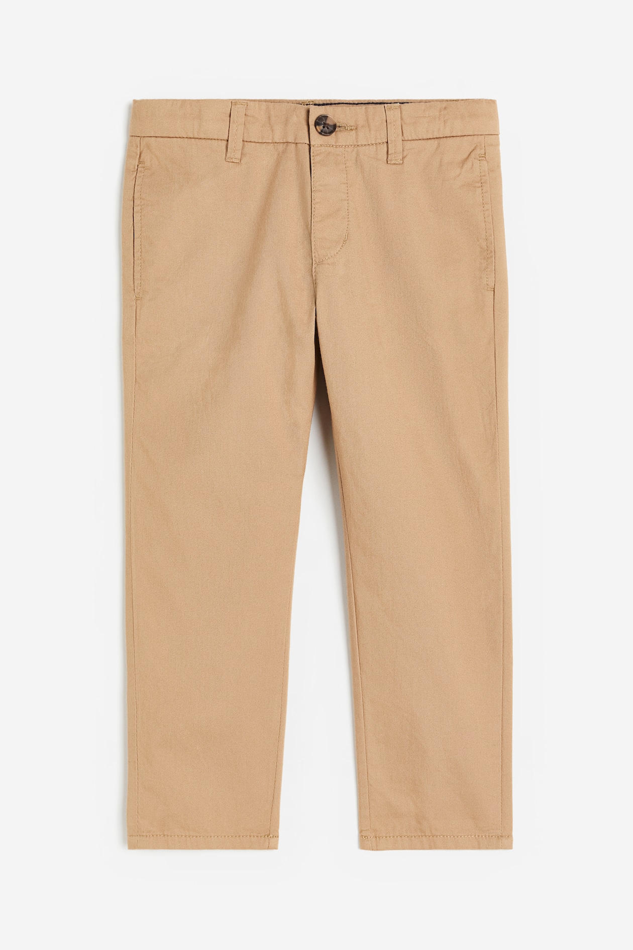 Relaxed Fit cotton chinos - Regular waist - Long - Beige - Kids | H&M GB