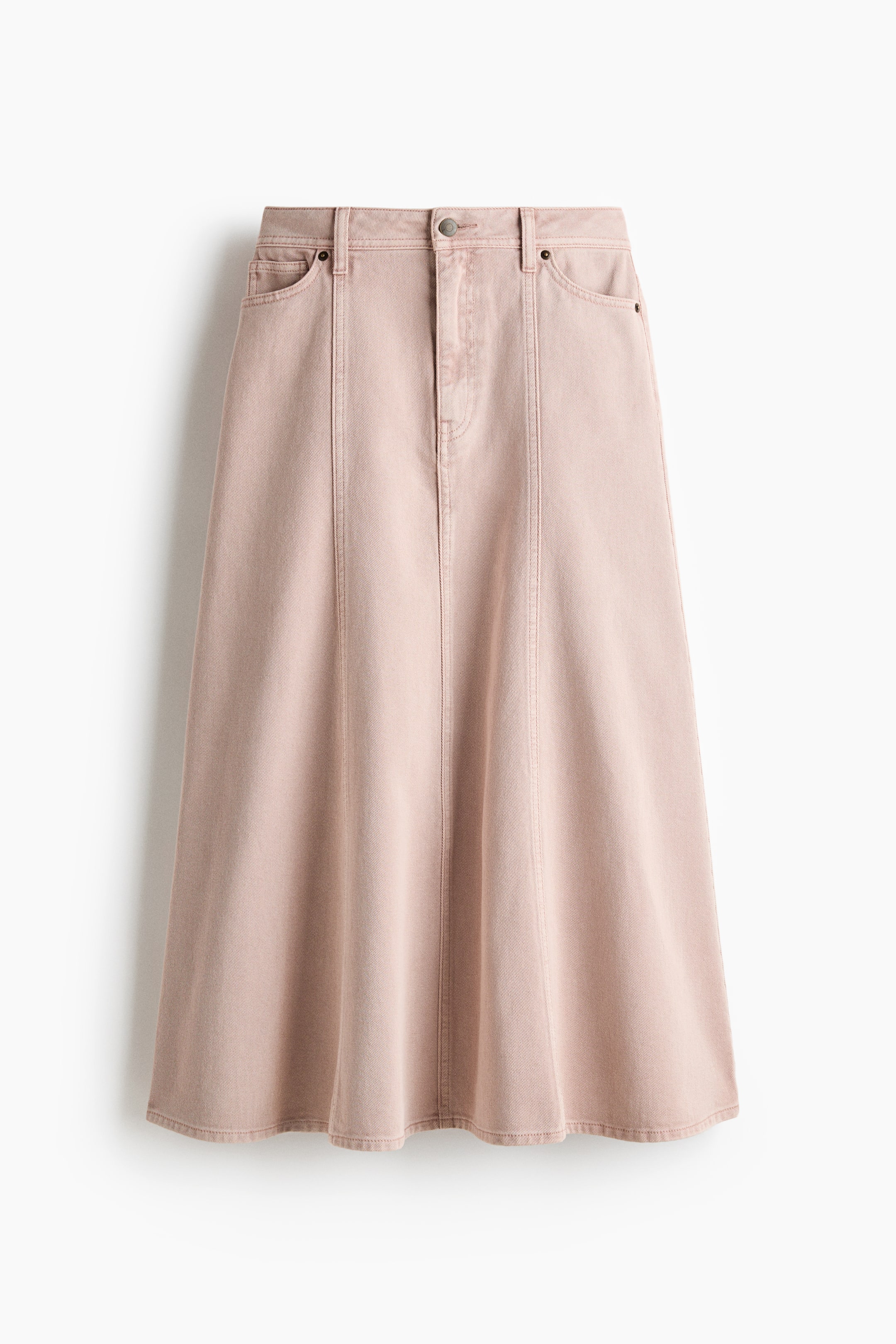 拡大画像を表示: ツイルフレアスカート - パウダーピンク - レディース | H&M JP 1