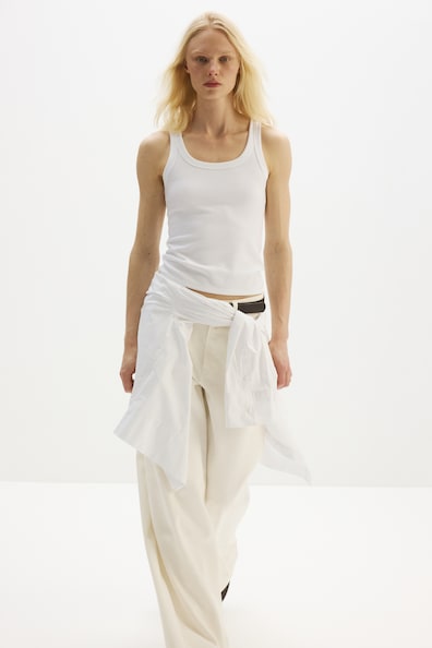 Cooling Slim Fit リブタンクトップ
