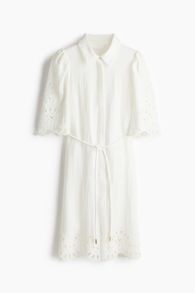 Broderie anglaise dress - White - 1