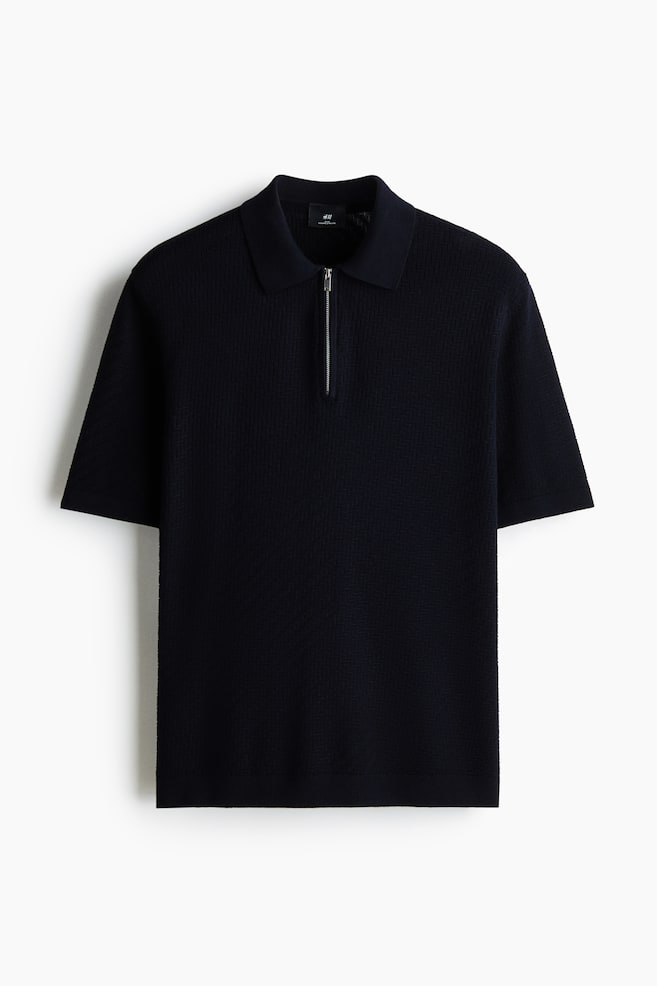 Slim Fit Polo shirt - Navy blue/Beige - 1