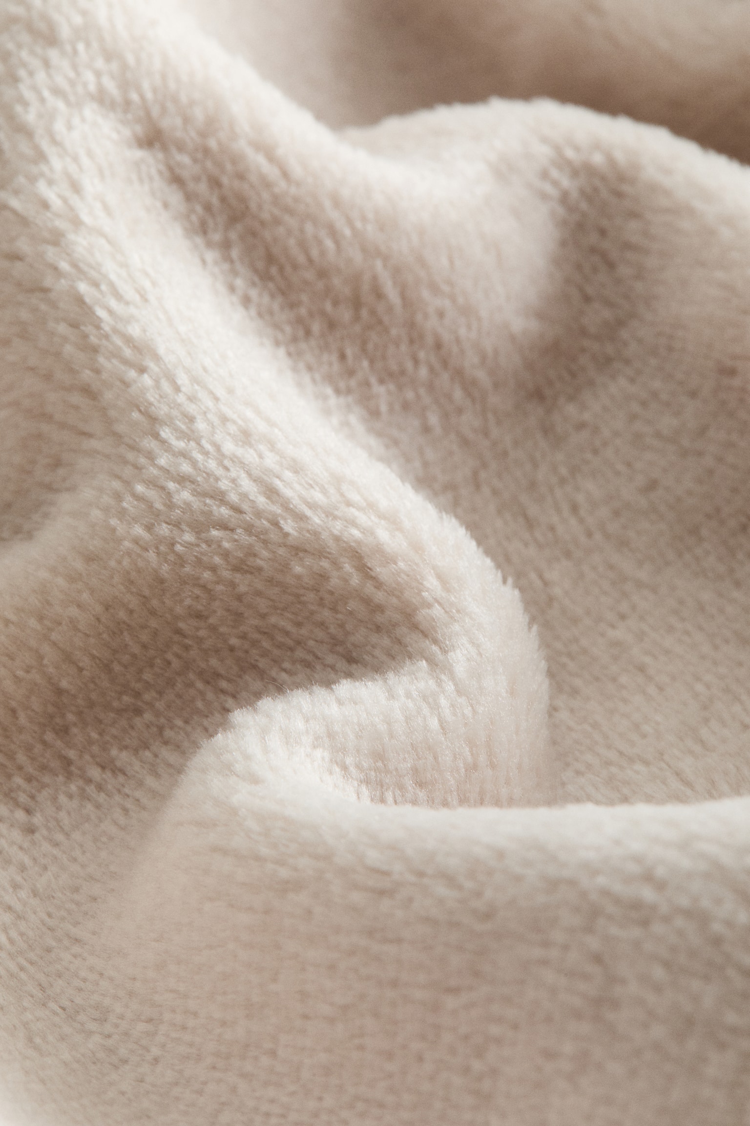 Fleece baby blanket - Light beige - 4