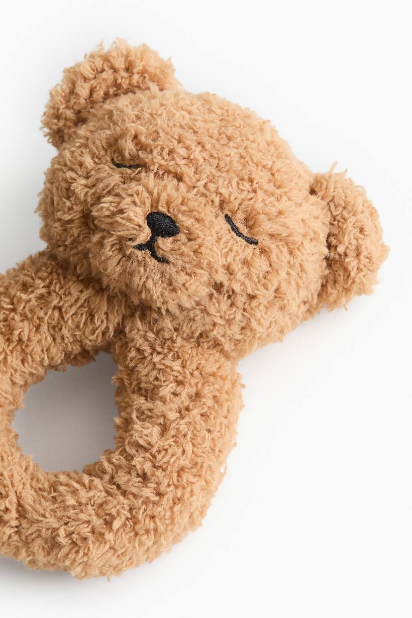 Light brown/teddy bear Pile Rattle at H&M Home | H&M US