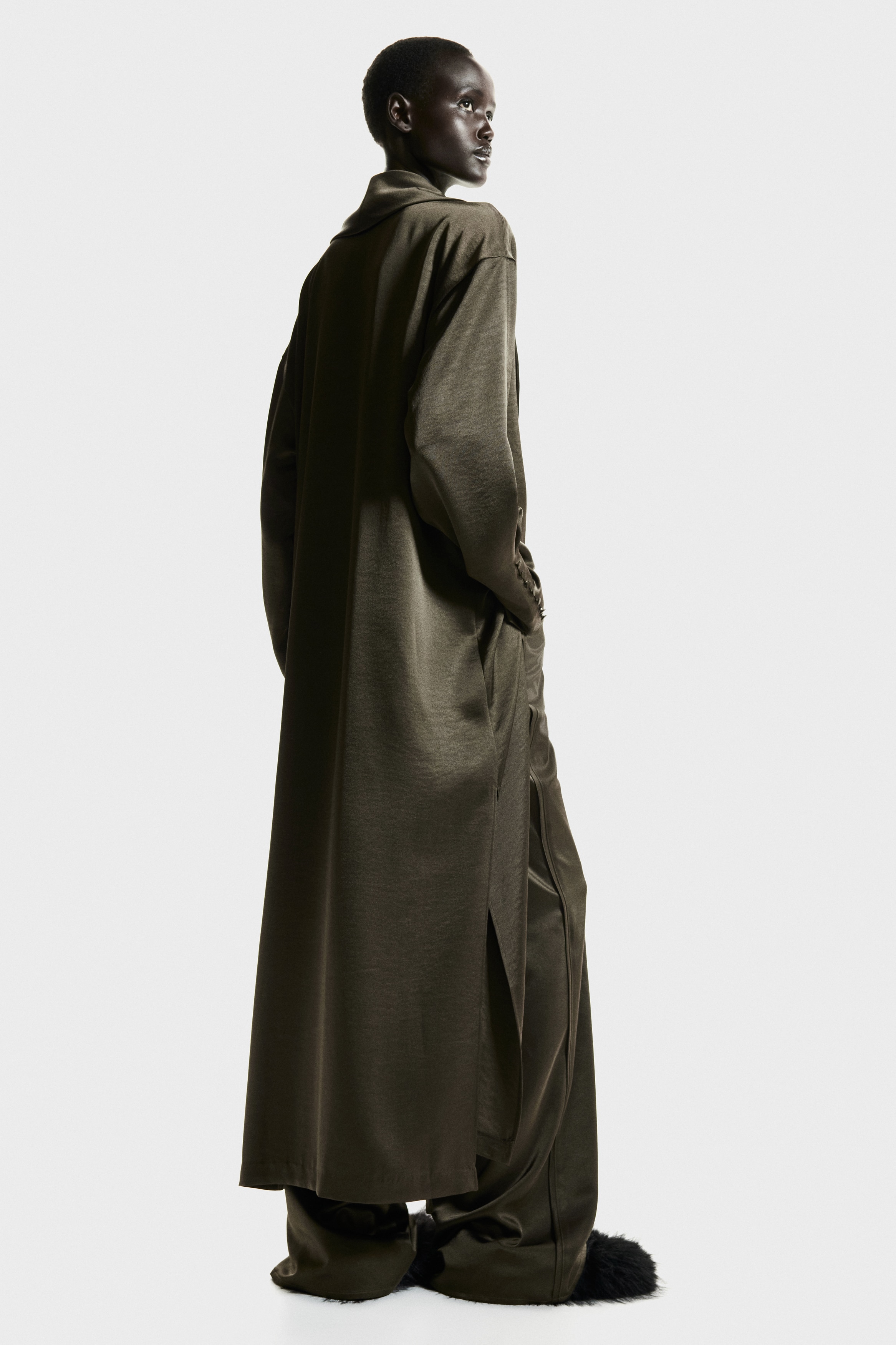 Long satin dress
