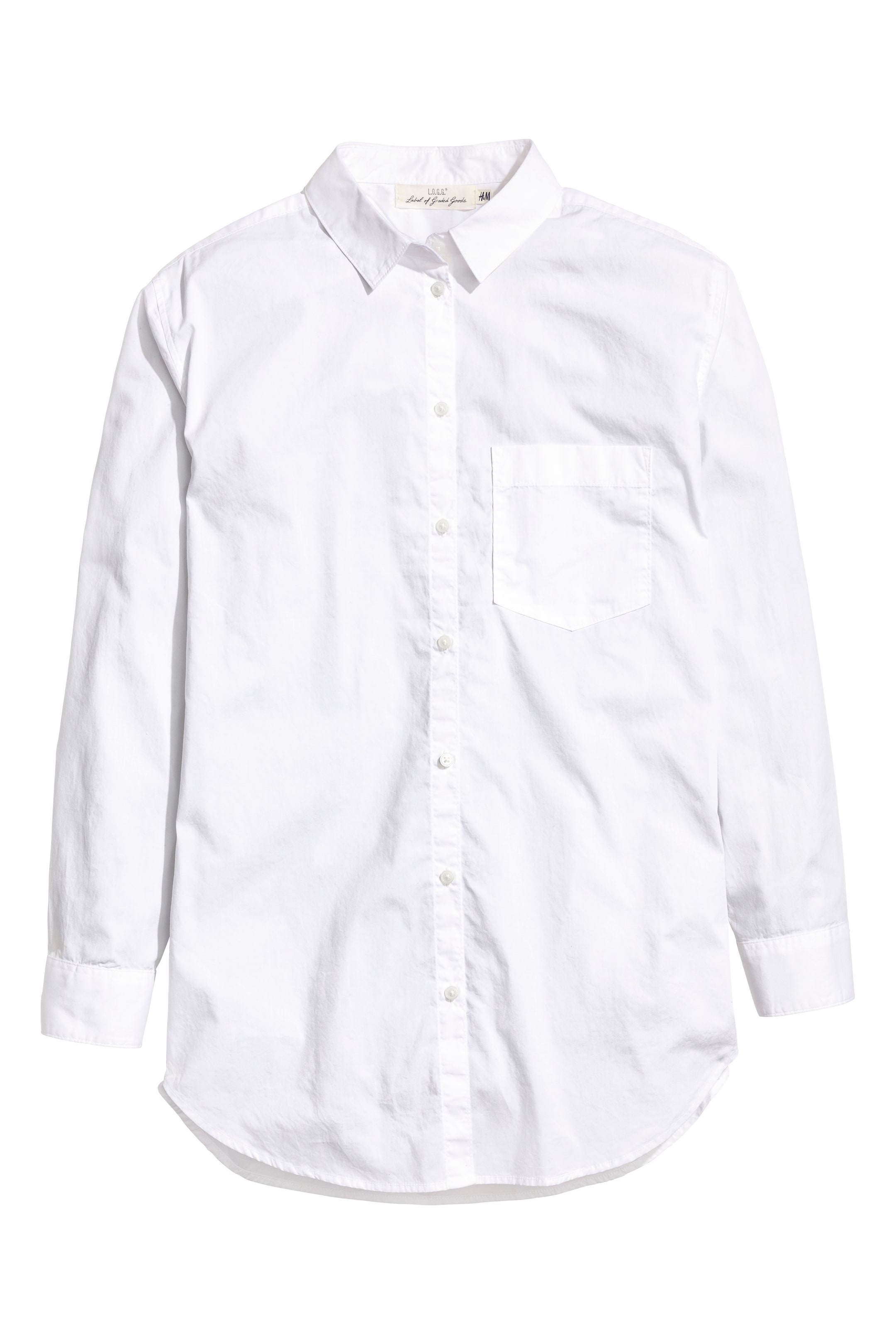 View larger image: Wide cotton shirt - White - Ladies | H&M GB 1