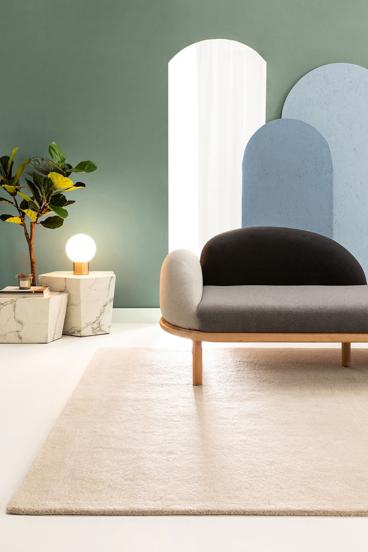 Tapis De Laine Bent - Crème