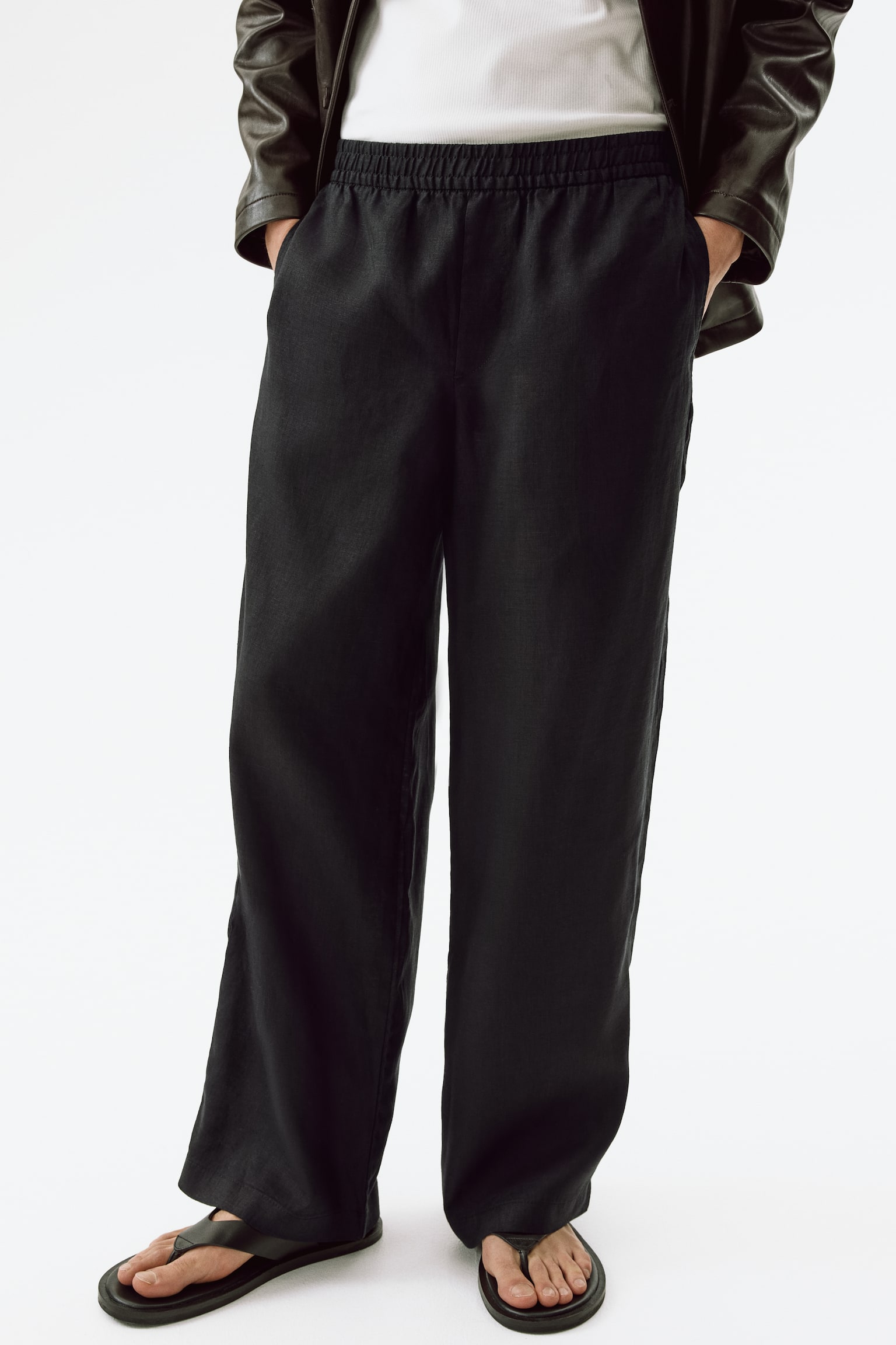 Loose Fit Linen trousers - 6