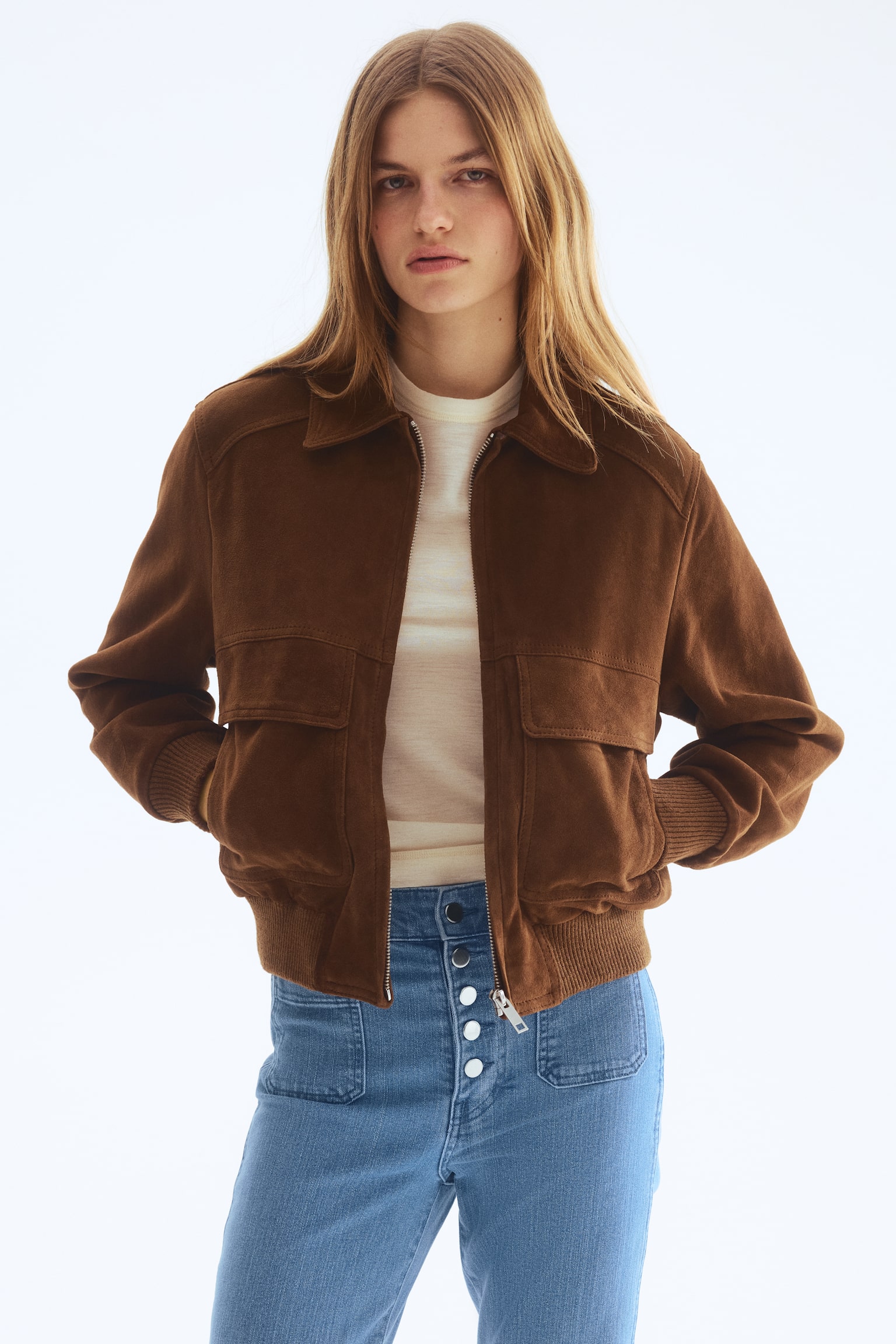 Flared Leg High Waist Jeans - Denim blue - 8