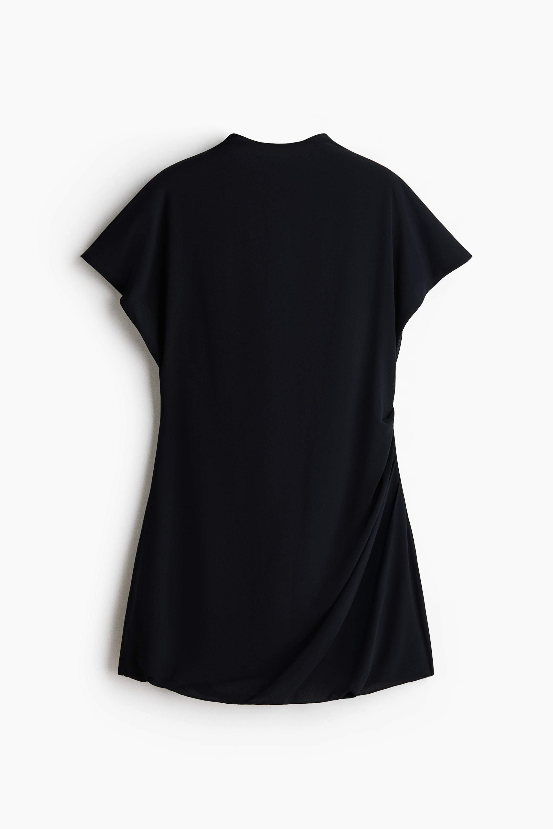 Draped Mock Turtleneck Dress