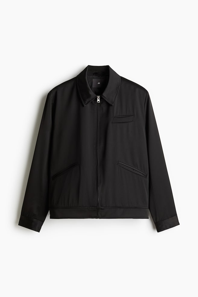 Satinjacke in Regular Fit - Schwarz - 1