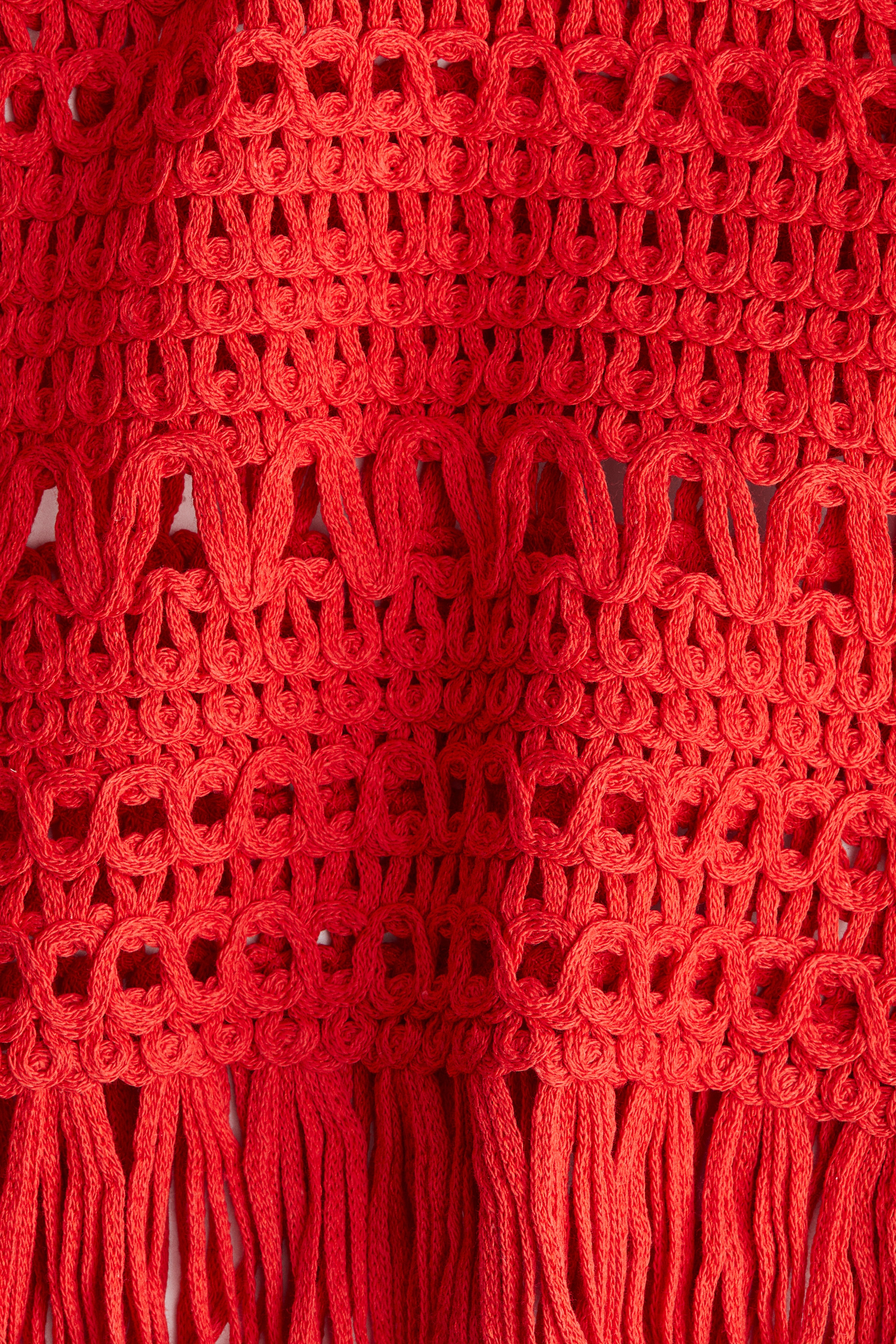 Women's Red Crochet-Look Mini Dress | H&M US