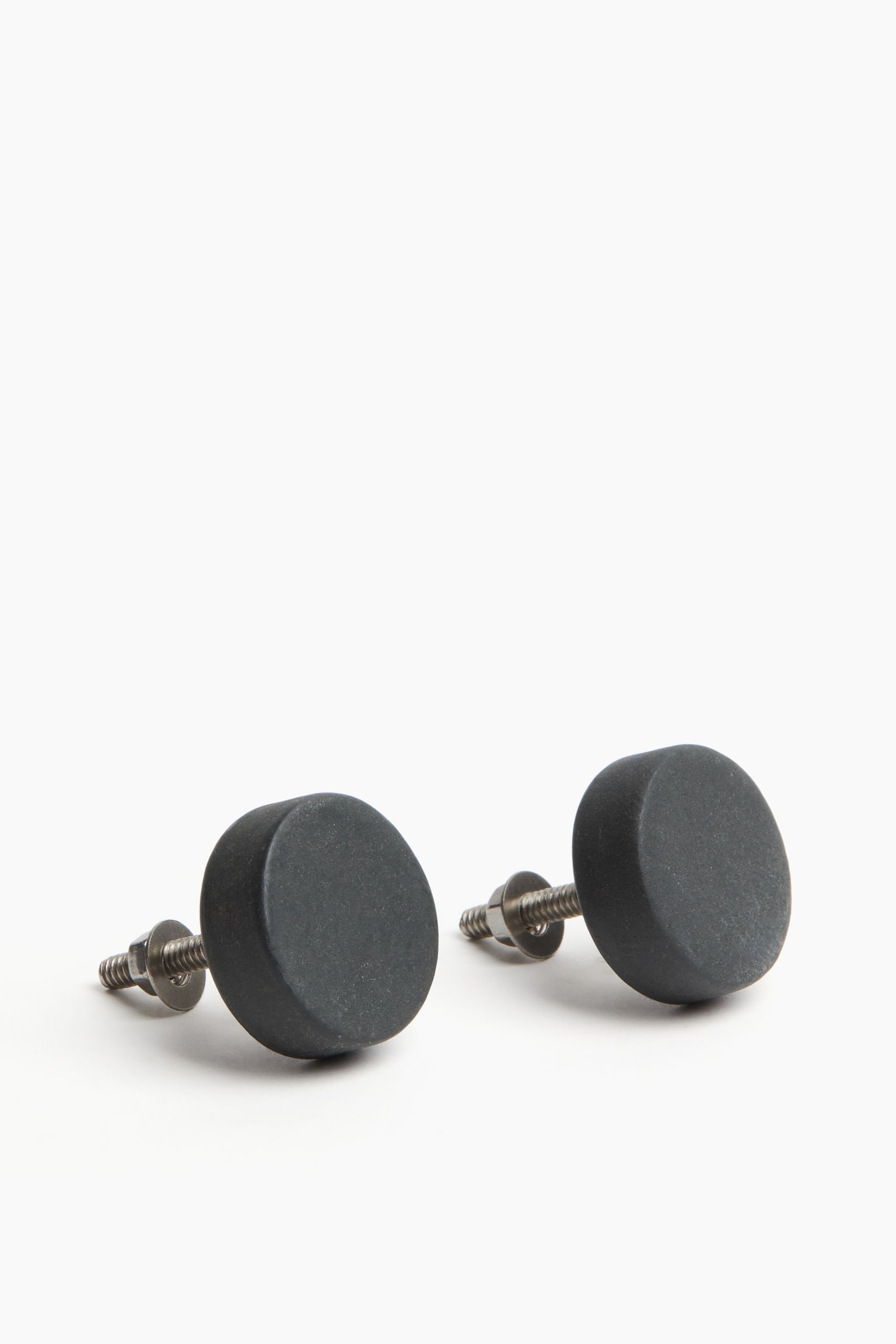 2-pack stoneware knobs - Dark grey - 1