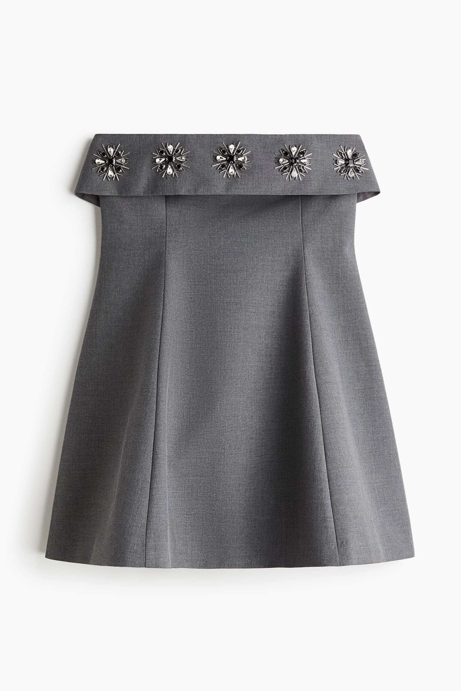 Женское платье H&M Rhinestone-Embellished Bandeau, цвет: Серый — фото 1